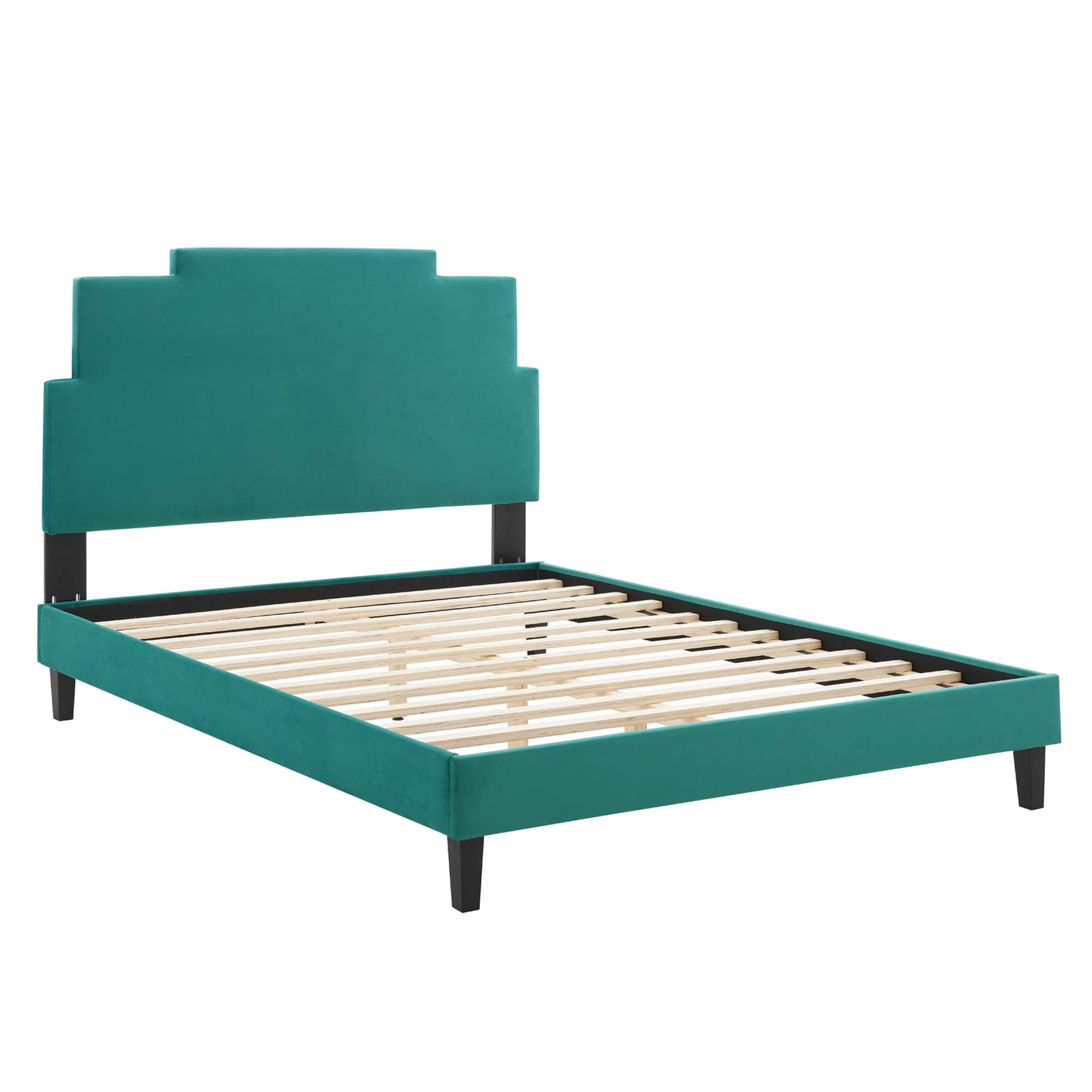 Lindsey Performance Velvet Platform Bed by Modway