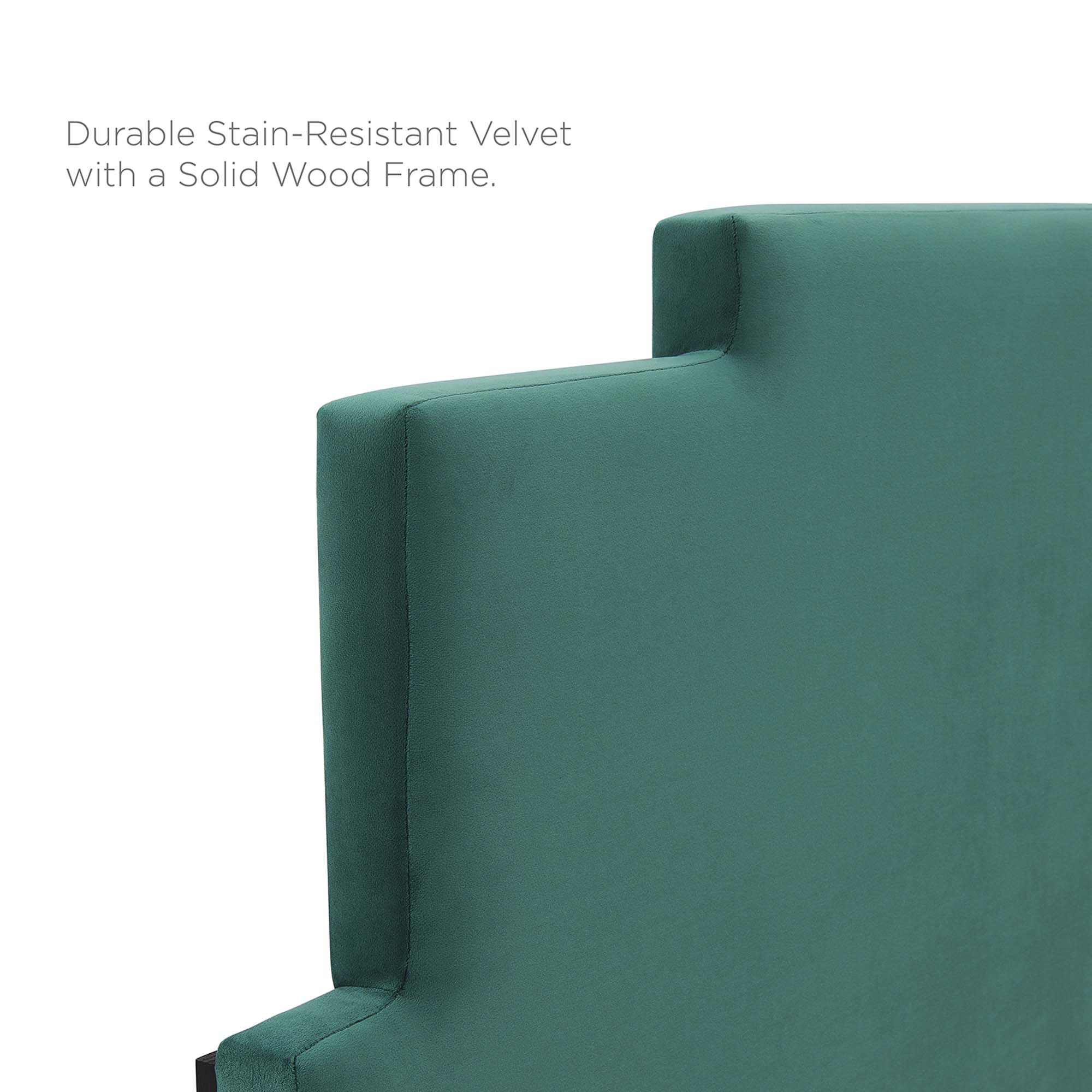 Lindsey Performance Velvet Platform Bed by Modway