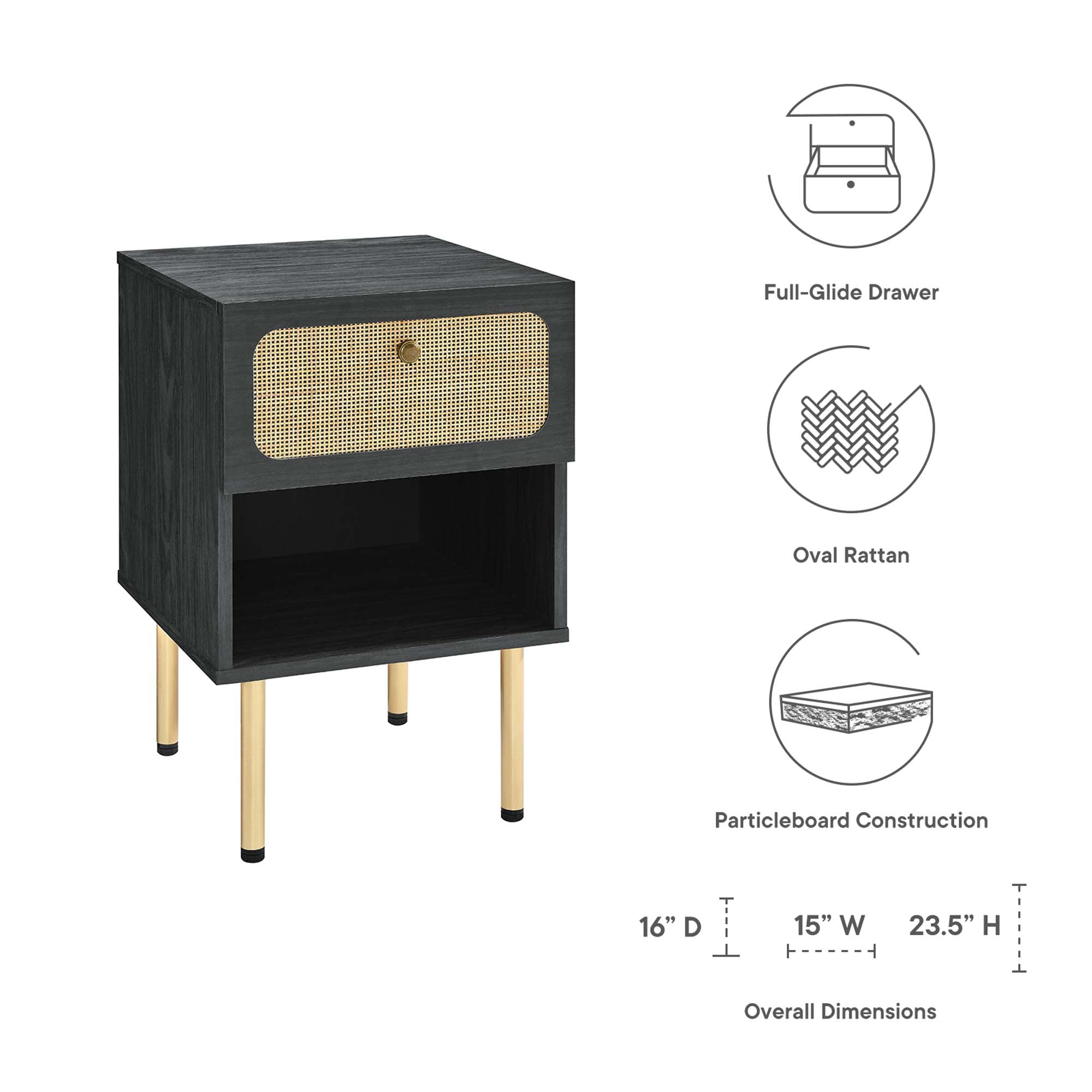 Chaucer Nightstand by Modway