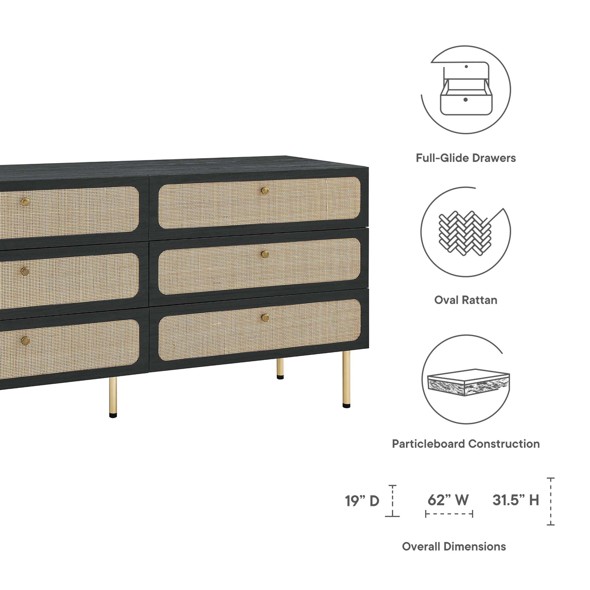 Chaucer 6-Drawer Dresser by Modway