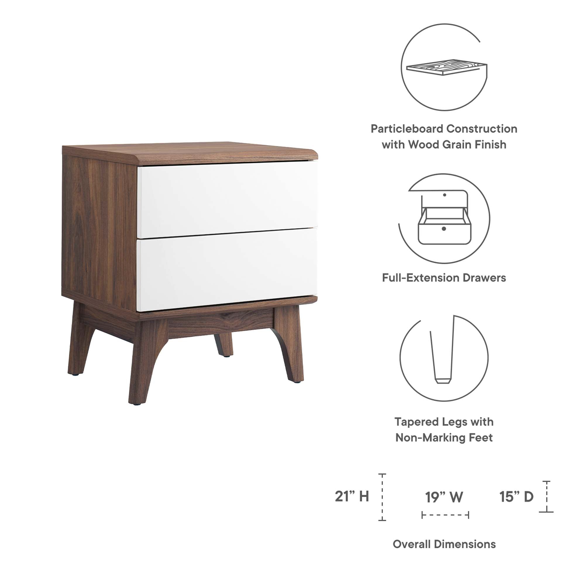 Envision 2-Drawer Nightstand by Modway