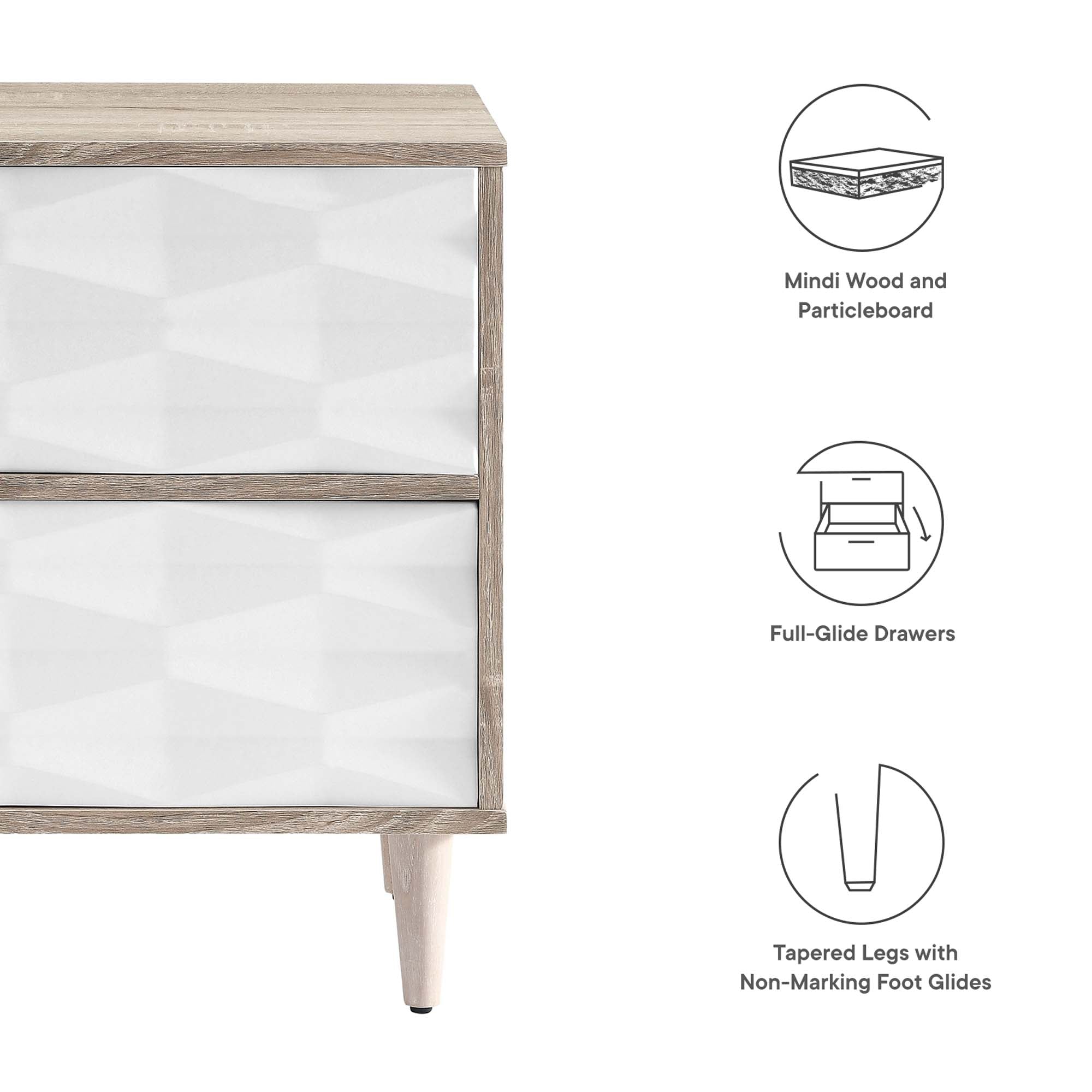 Vespera 2-Drawer Nightstand by Modway