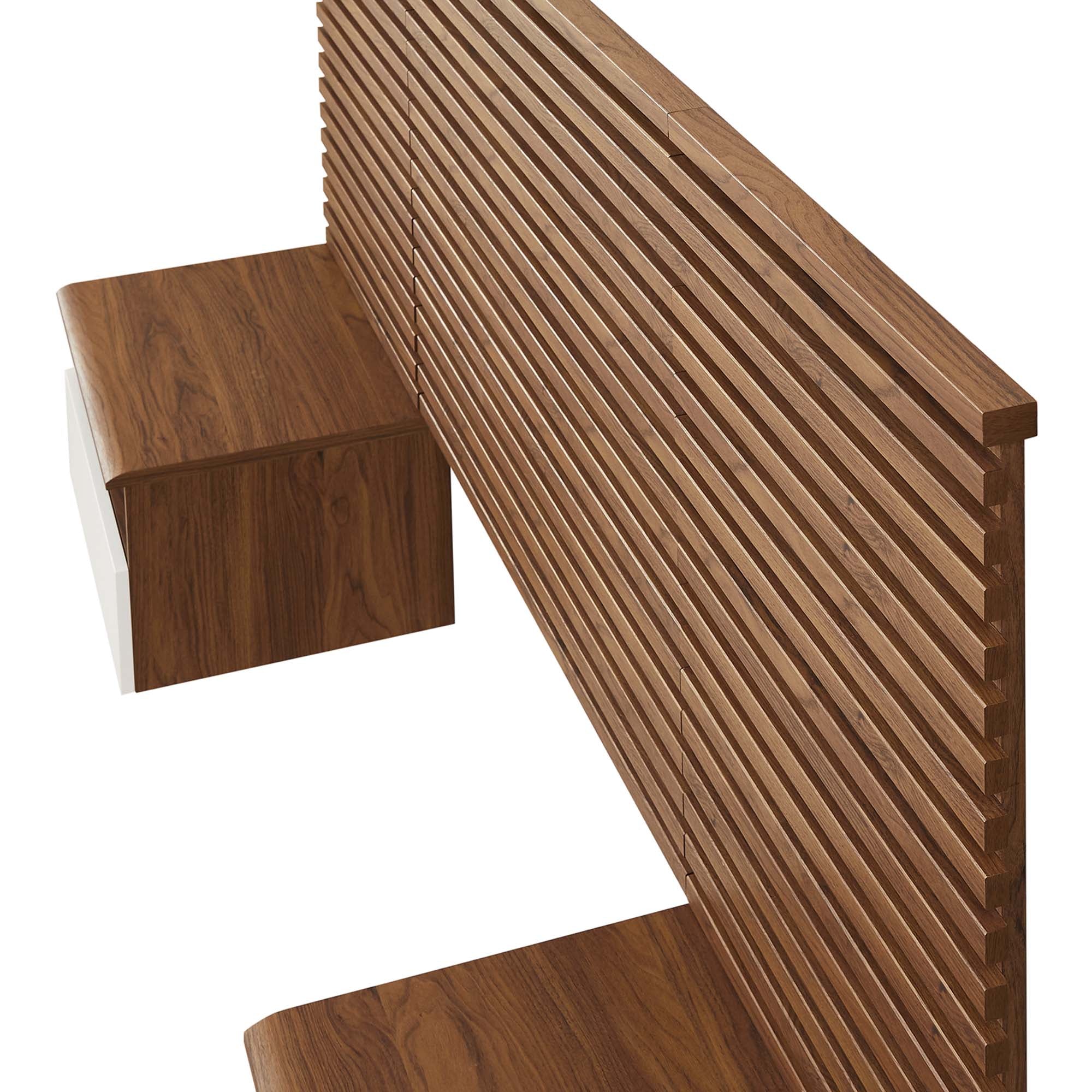 Render Wall Mount Headboard and Modern Nightstands by Modway