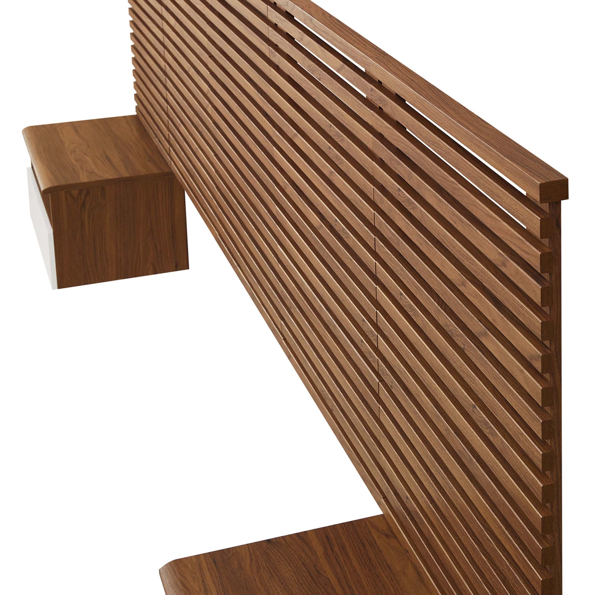 Render Wall Mount Headboard and Modern Nightstands by Modway