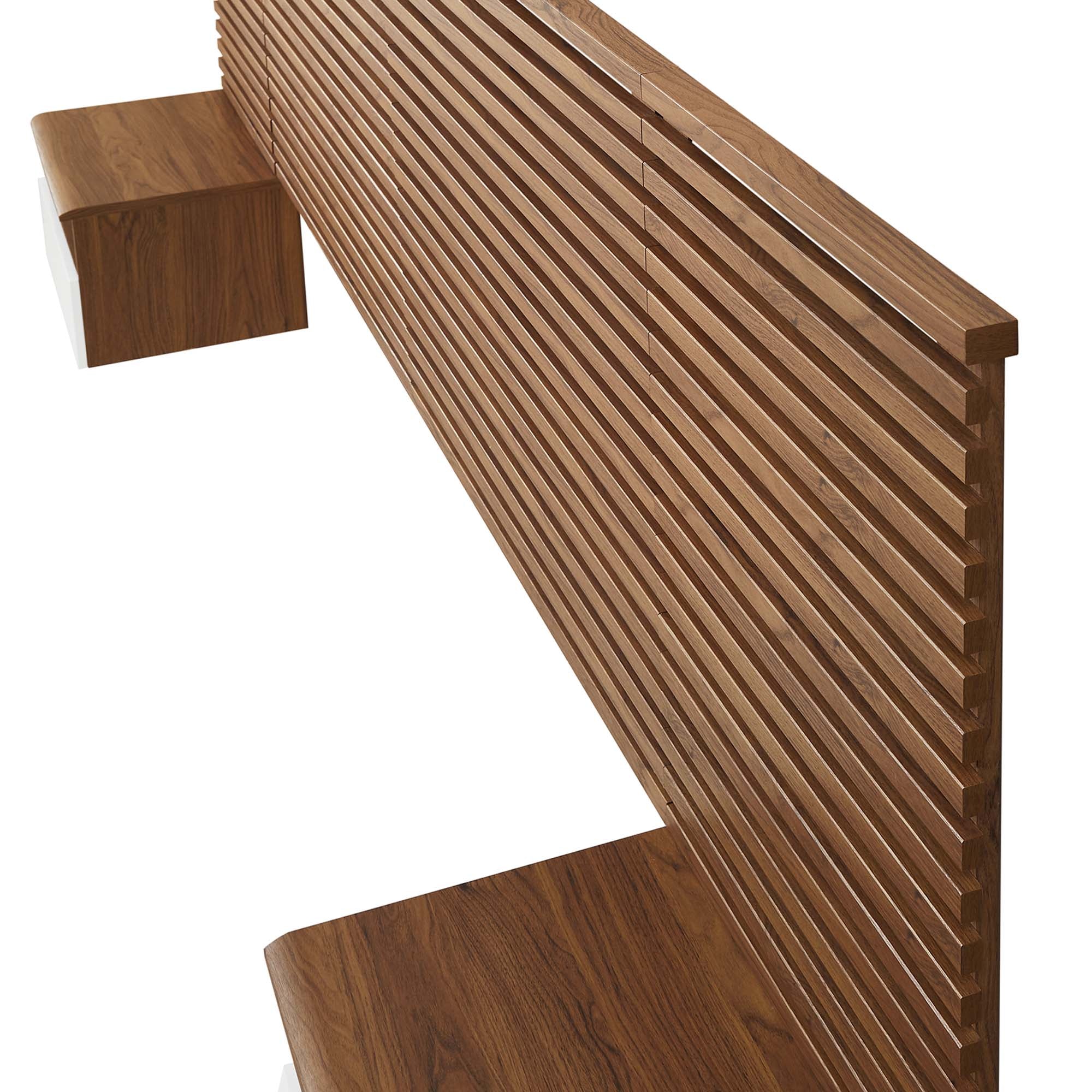 Render Wall Mount Headboard and Modern Nightstands by Modway