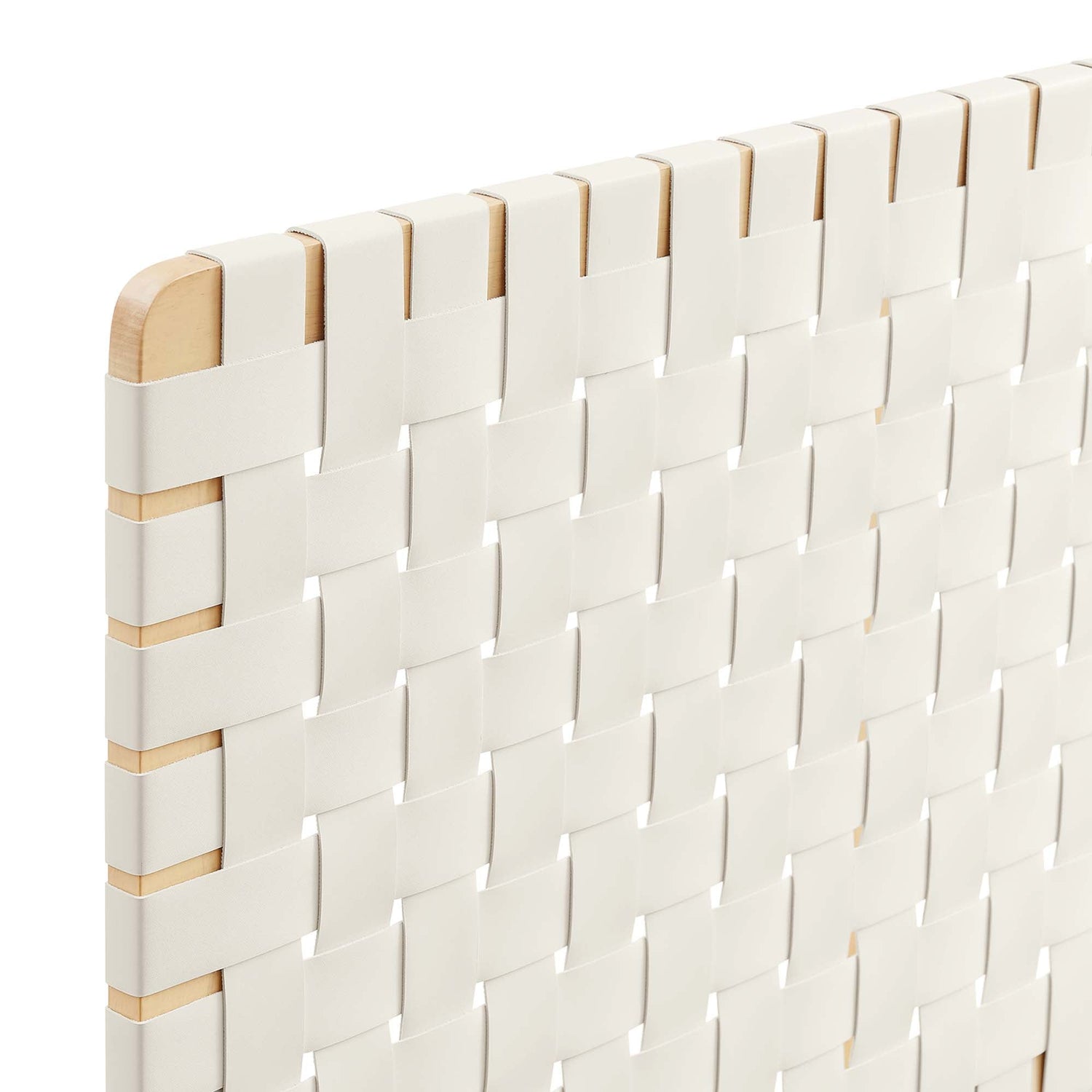 Sparta Woven Wall-Mount Vegan Leather Headboard by Modway
