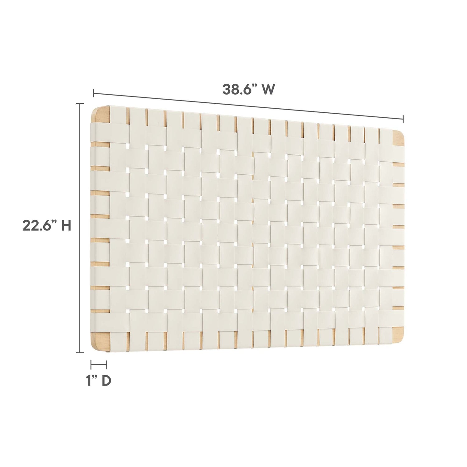 Sparta Woven Wall-Mount Vegan Leather Headboard by Modway