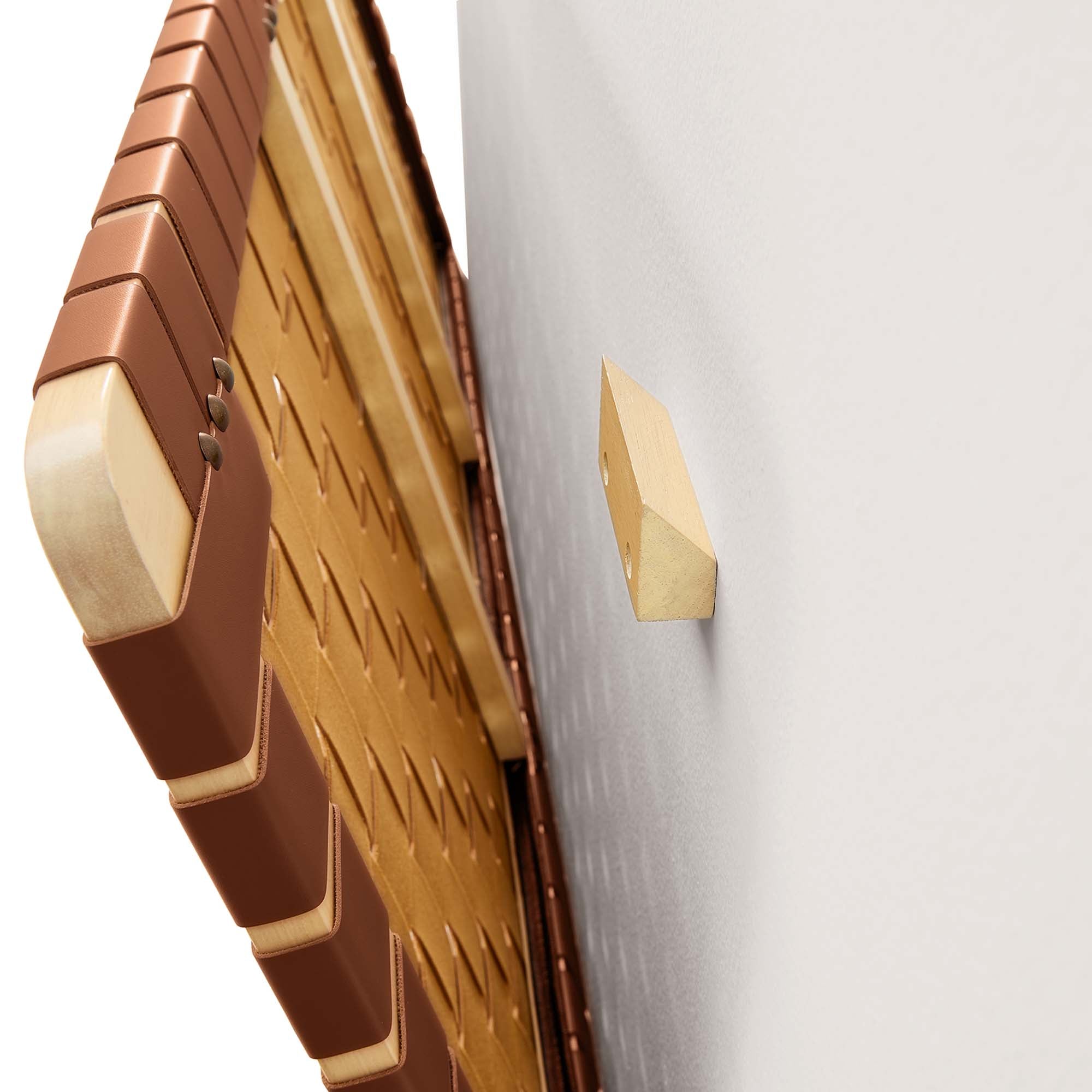Sparta Woven Wall-Mount Vegan Leather Headboard by Modway