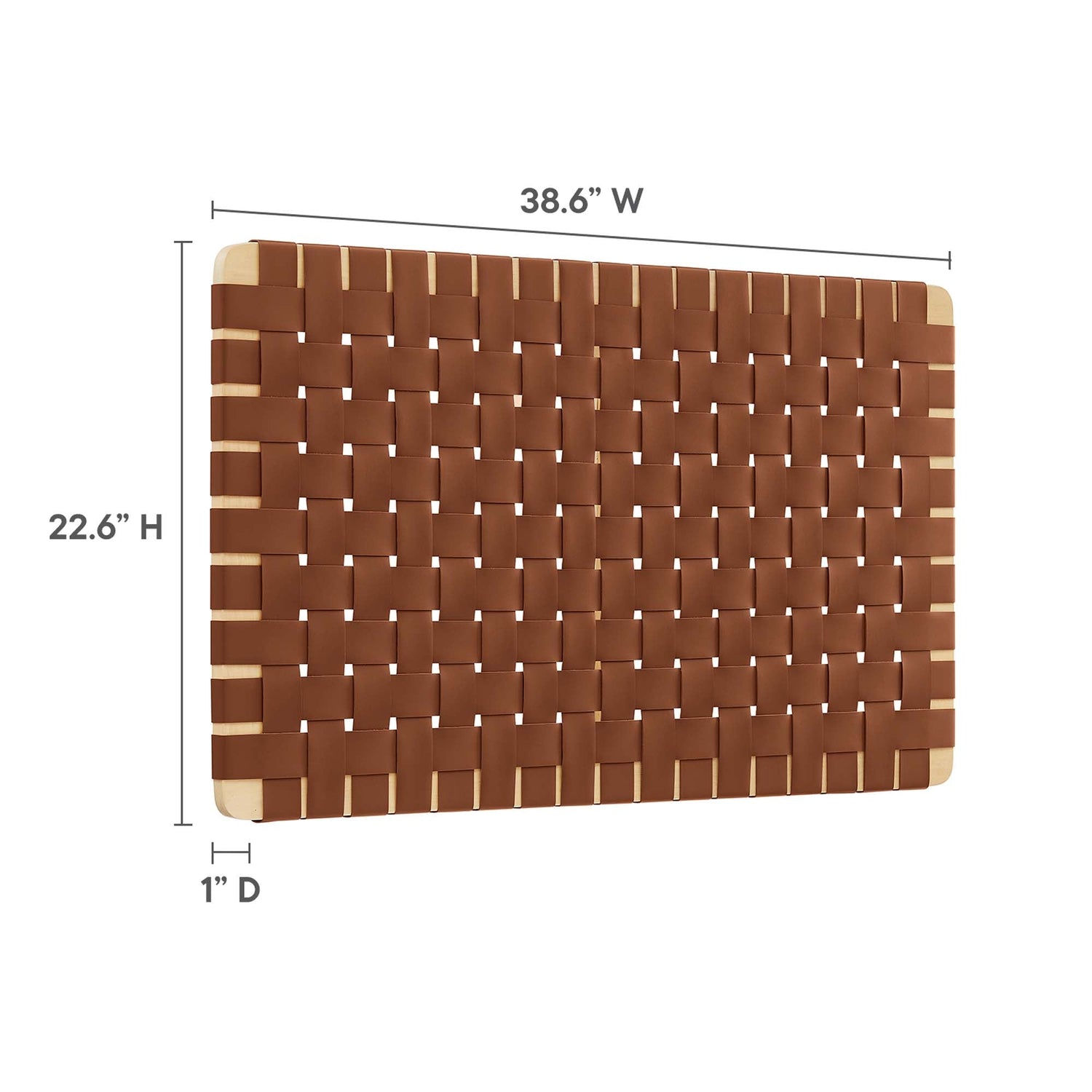 Sparta Woven Wall-Mount Vegan Leather Headboard by Modway