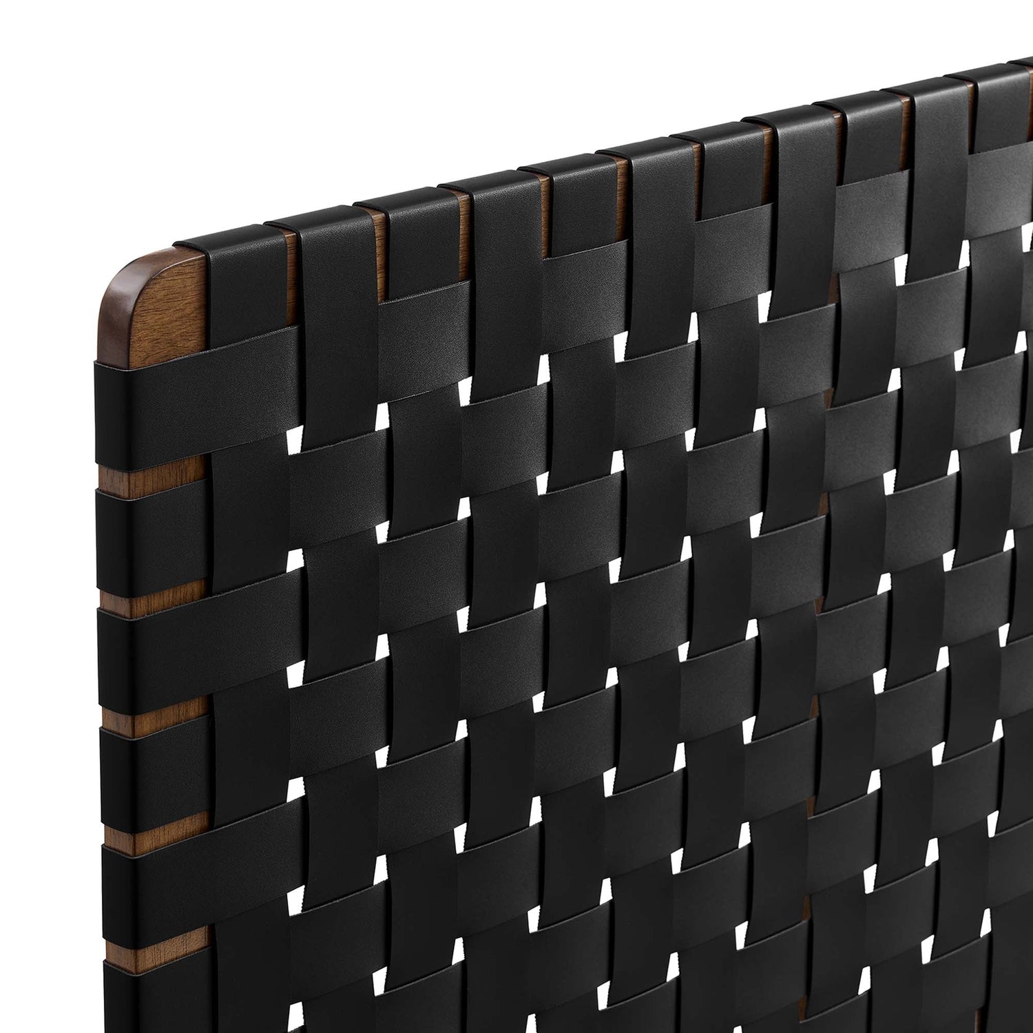 Sparta Woven Wall-Mount Vegan Leather Headboard by Modway