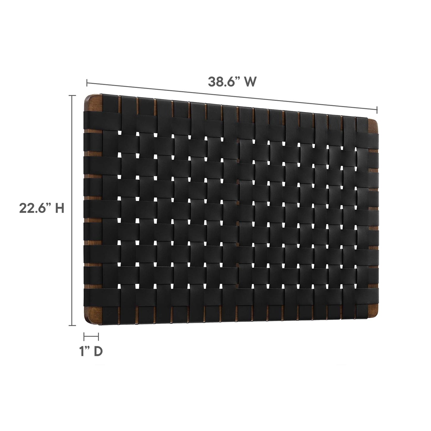 Sparta Woven Wall-Mount Vegan Leather Headboard by Modway