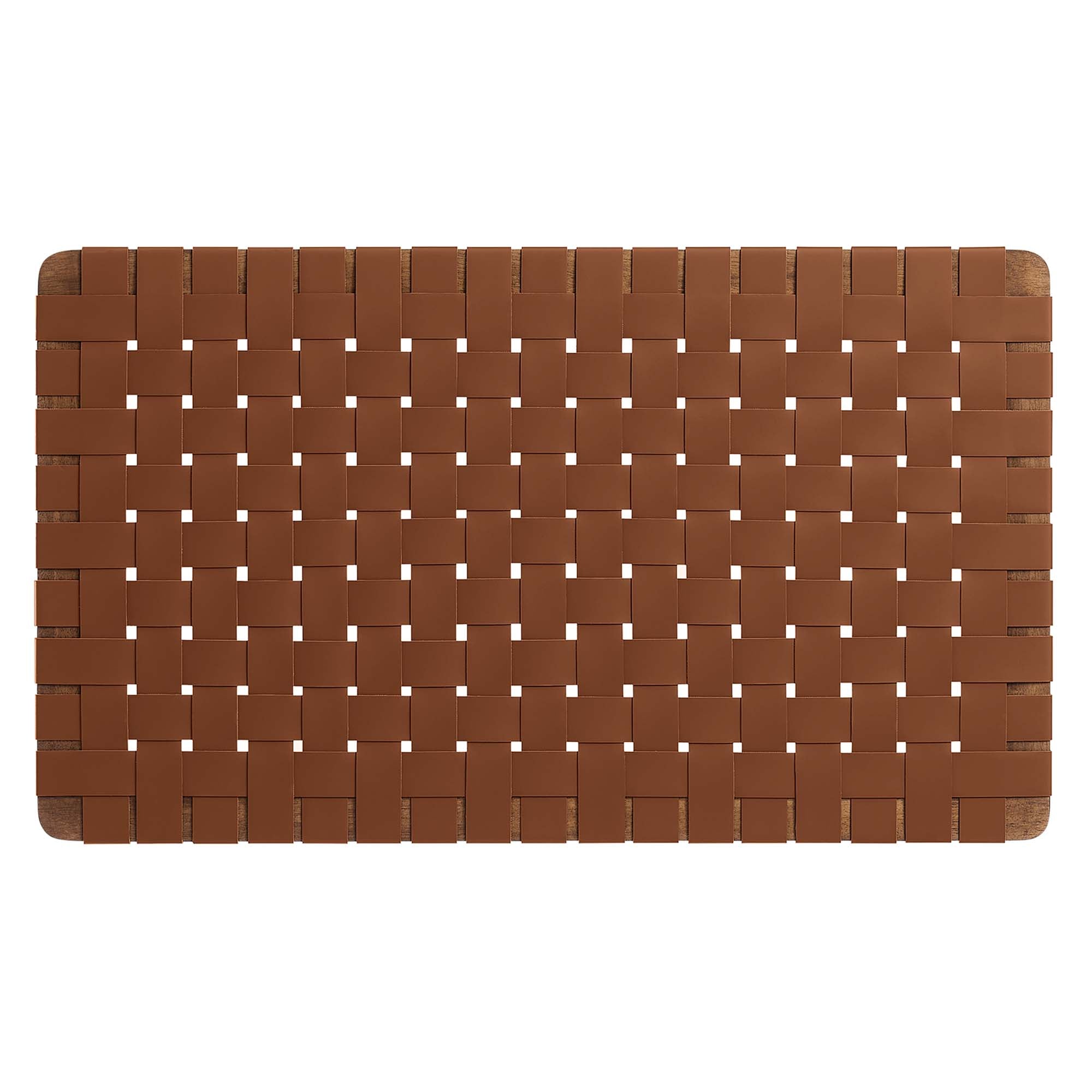 Sparta Woven Wall-Mount Vegan Leather Headboard by Modway