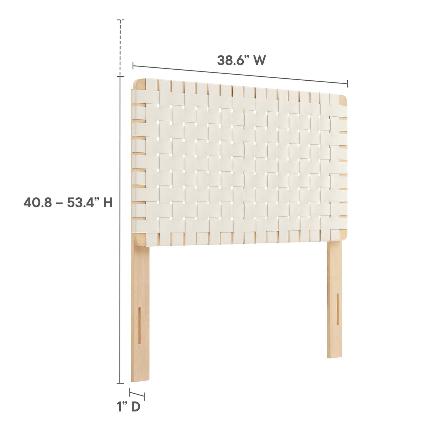 Sparta Woven Vegan Leather Headboard by Modway