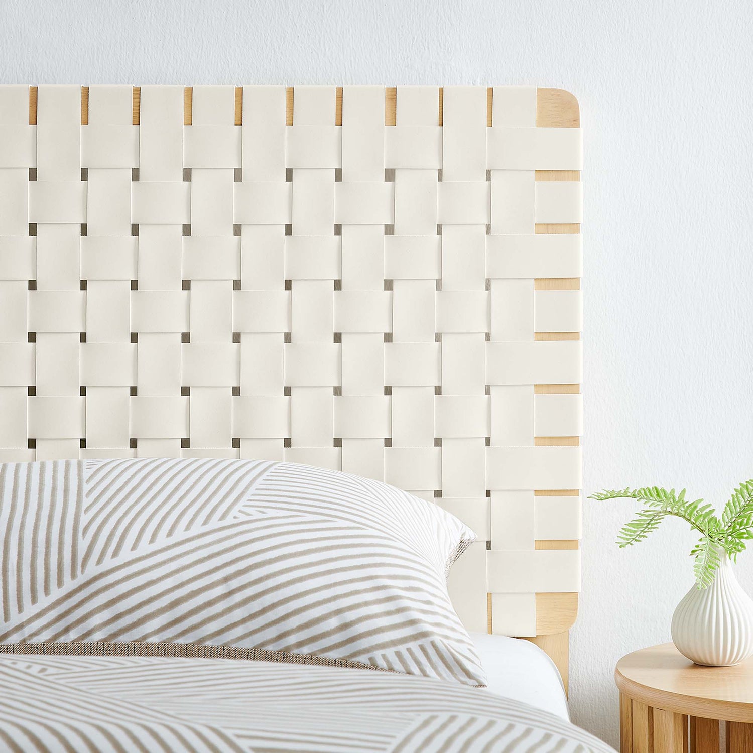 Sparta Woven Vegan Leather Headboard by Modway