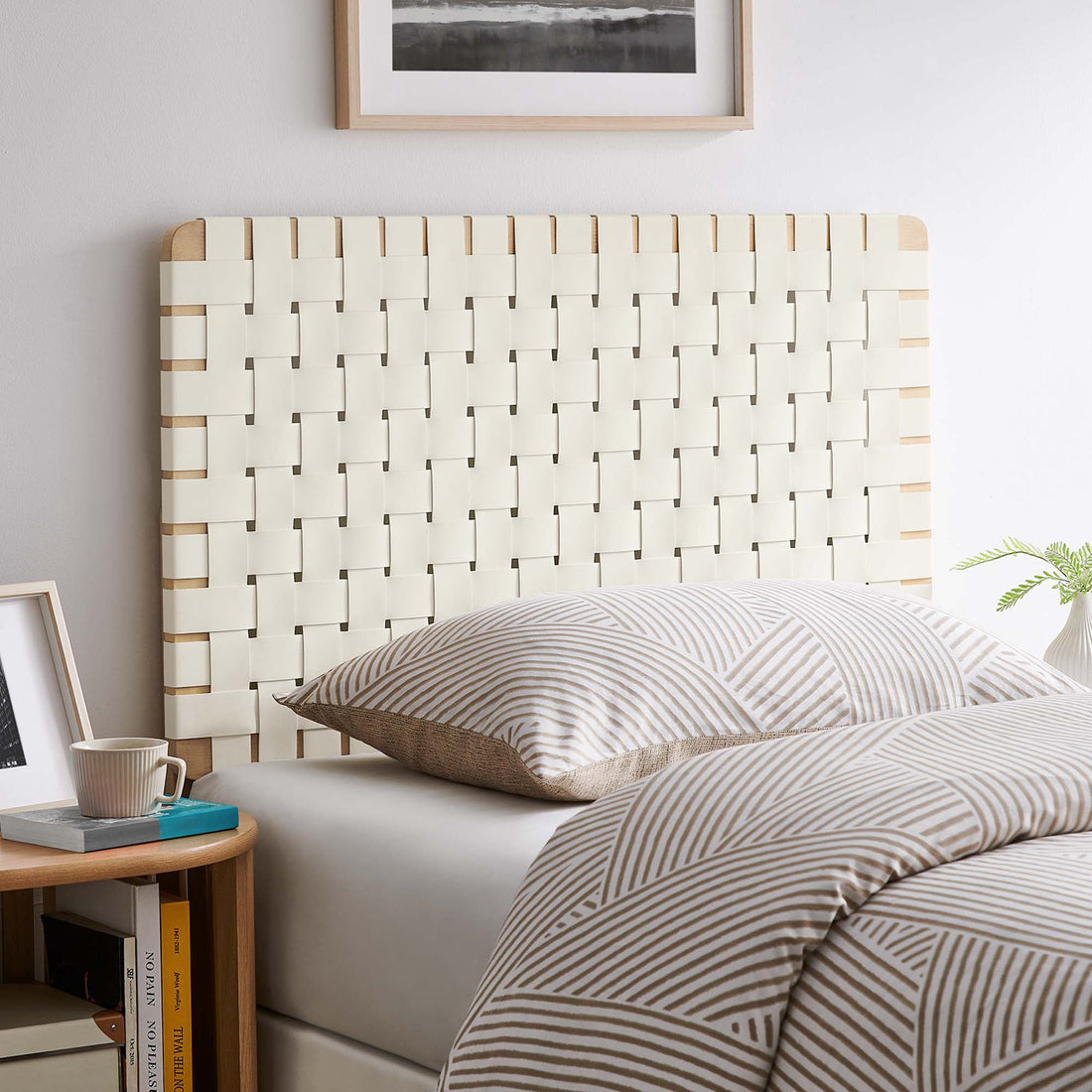 Sparta Woven Vegan Leather Headboard by Modway