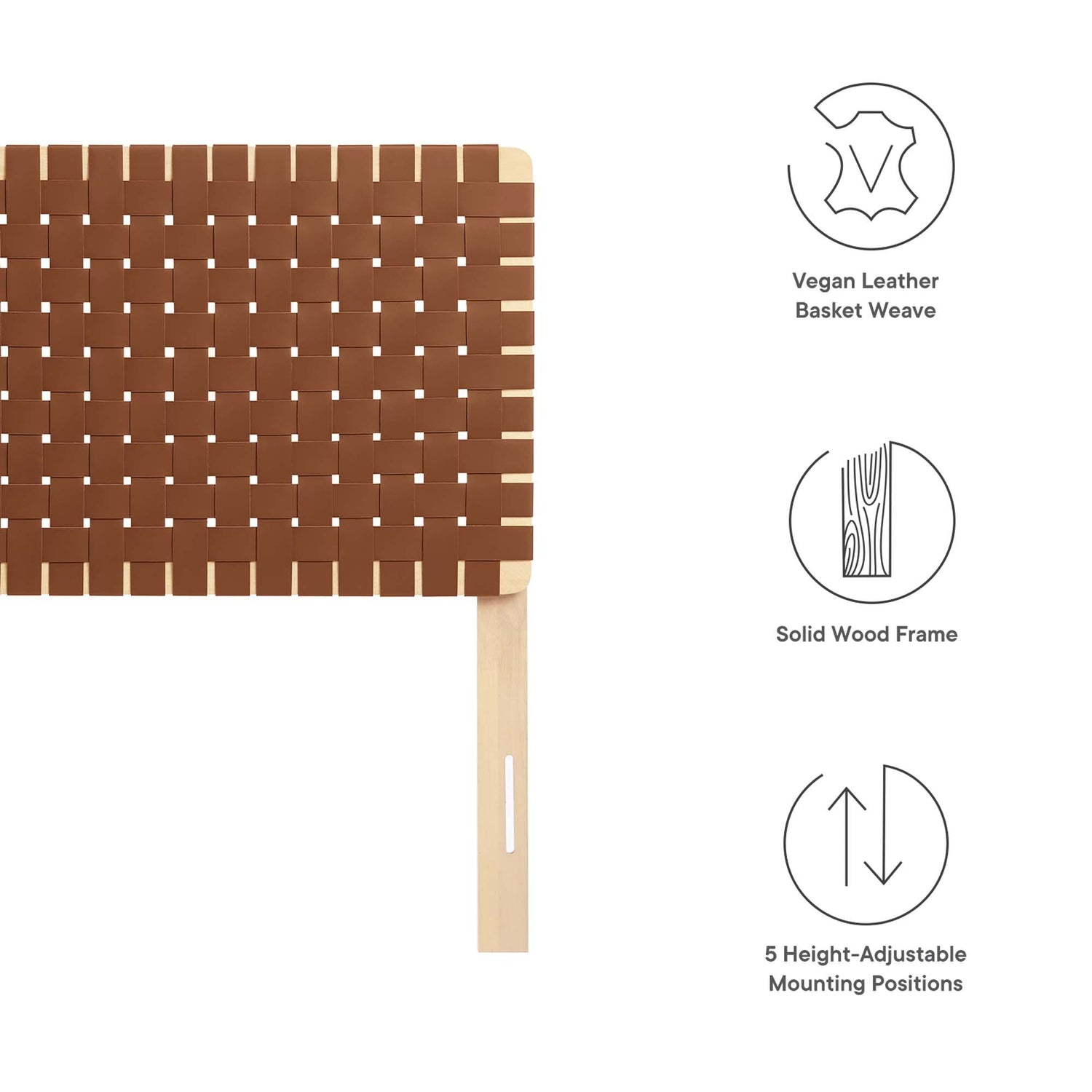 Sparta Woven Vegan Leather Headboard by Modway