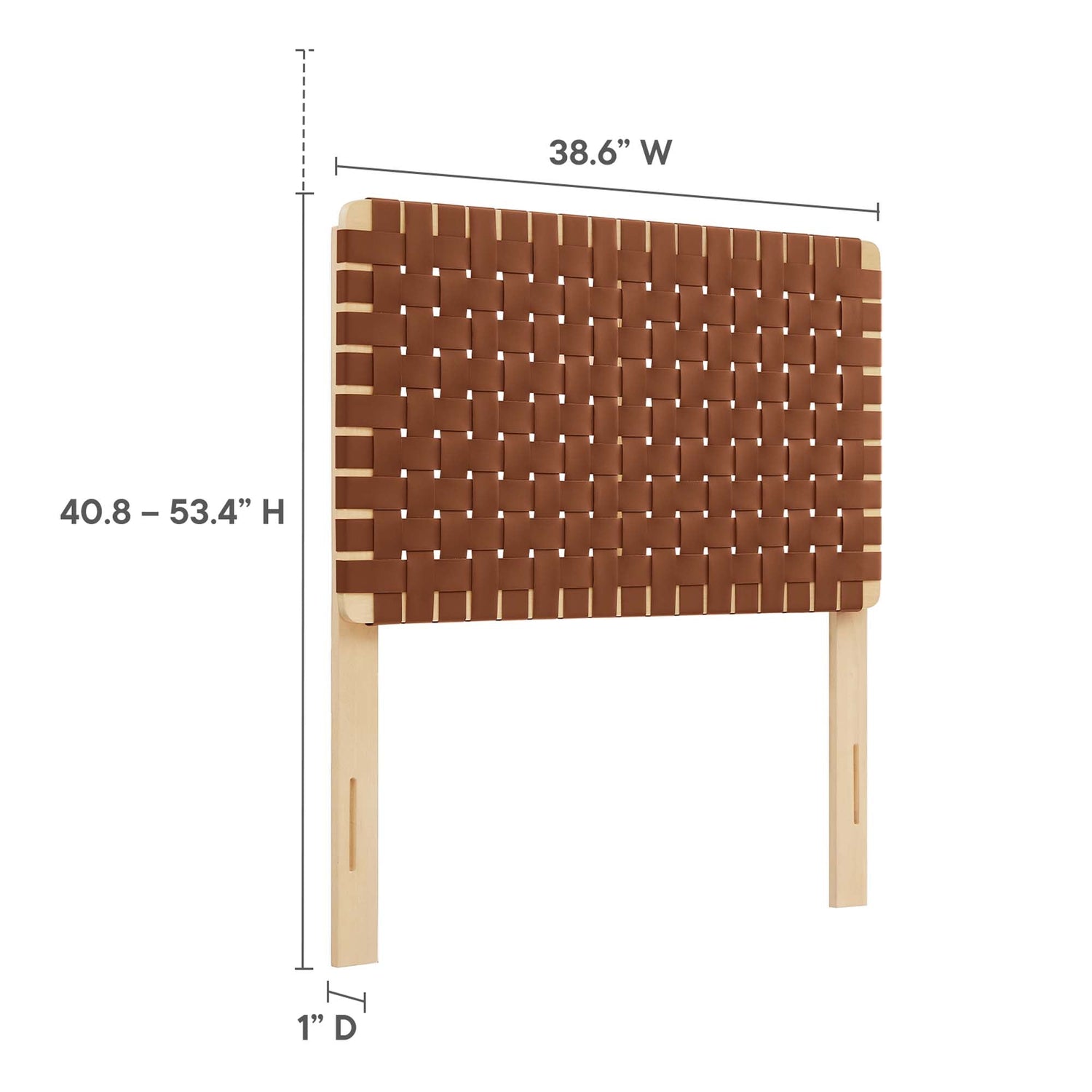 Sparta Woven Vegan Leather Headboard by Modway
