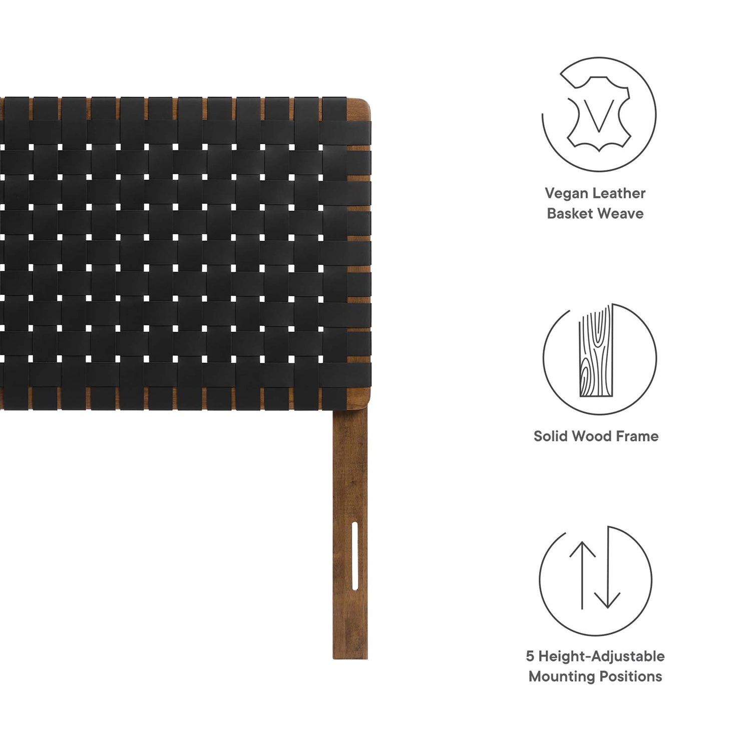 Sparta Woven Vegan Leather Headboard by Modway