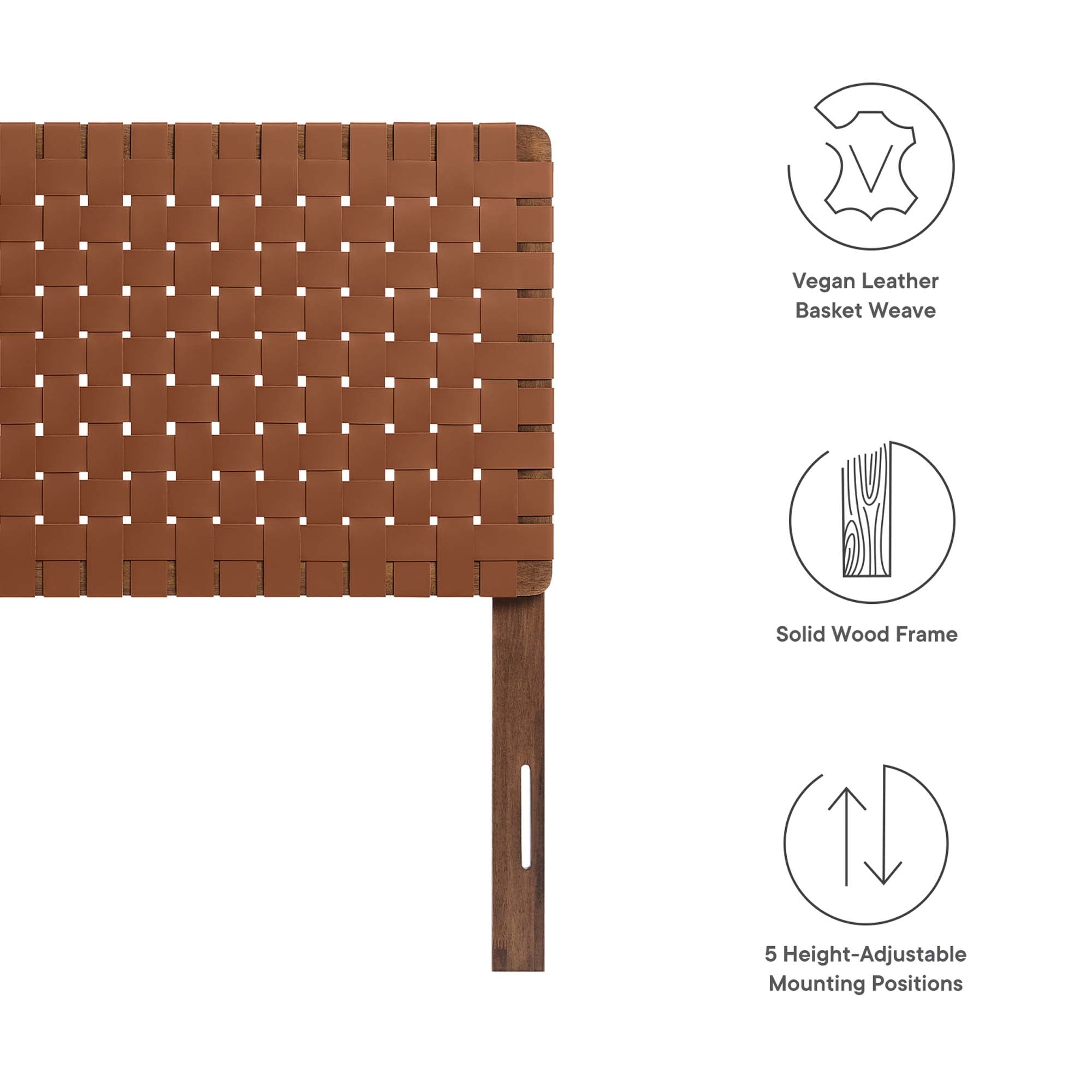 Sparta Woven Vegan Leather Headboard by Modway