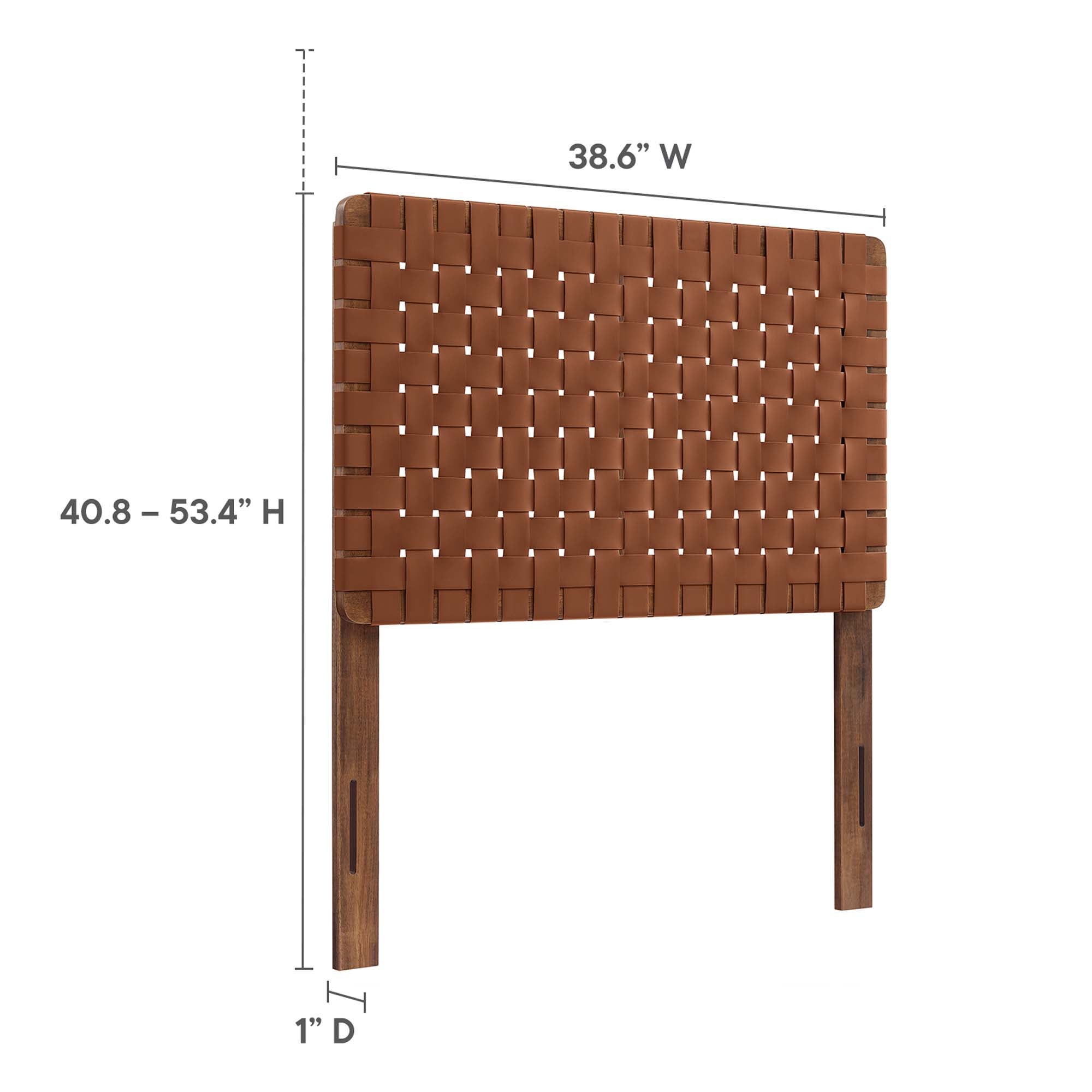 Sparta Woven Vegan Leather Headboard by Modway