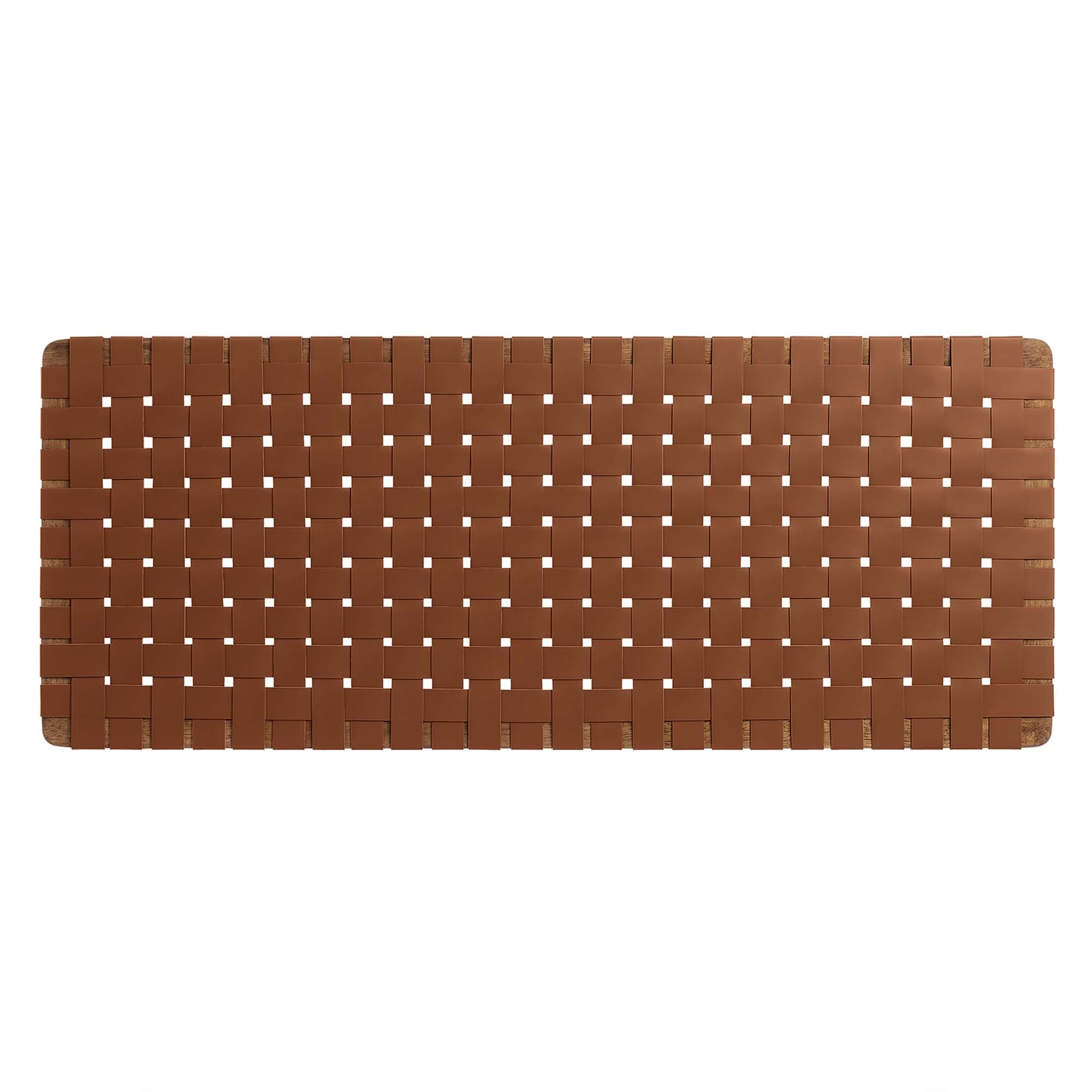 Sparta Woven Wall-Mount Vegan Leather Headboard by Modway
