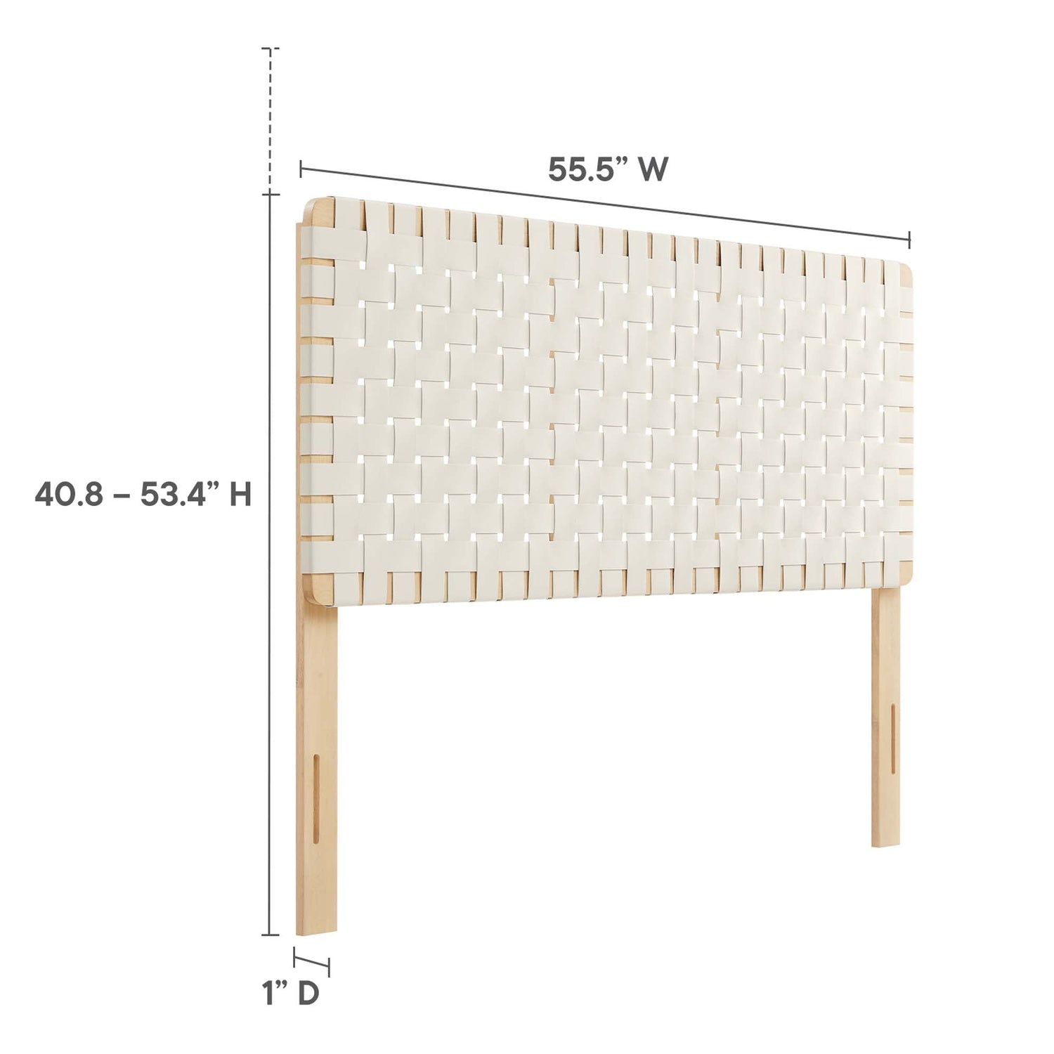 Sparta Woven Vegan Leather Headboard by Modway