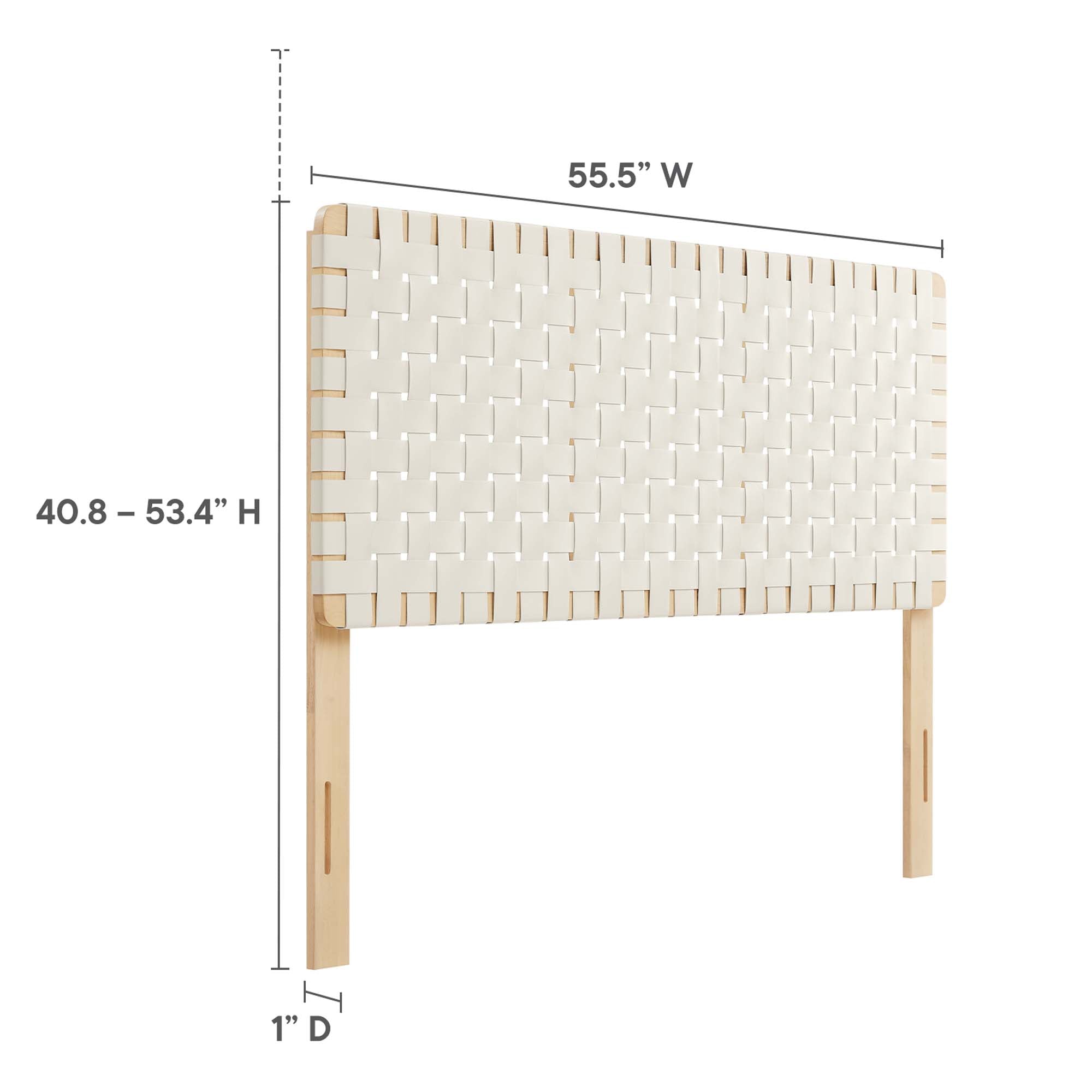 Sparta Woven Vegan Leather Headboard by Modway