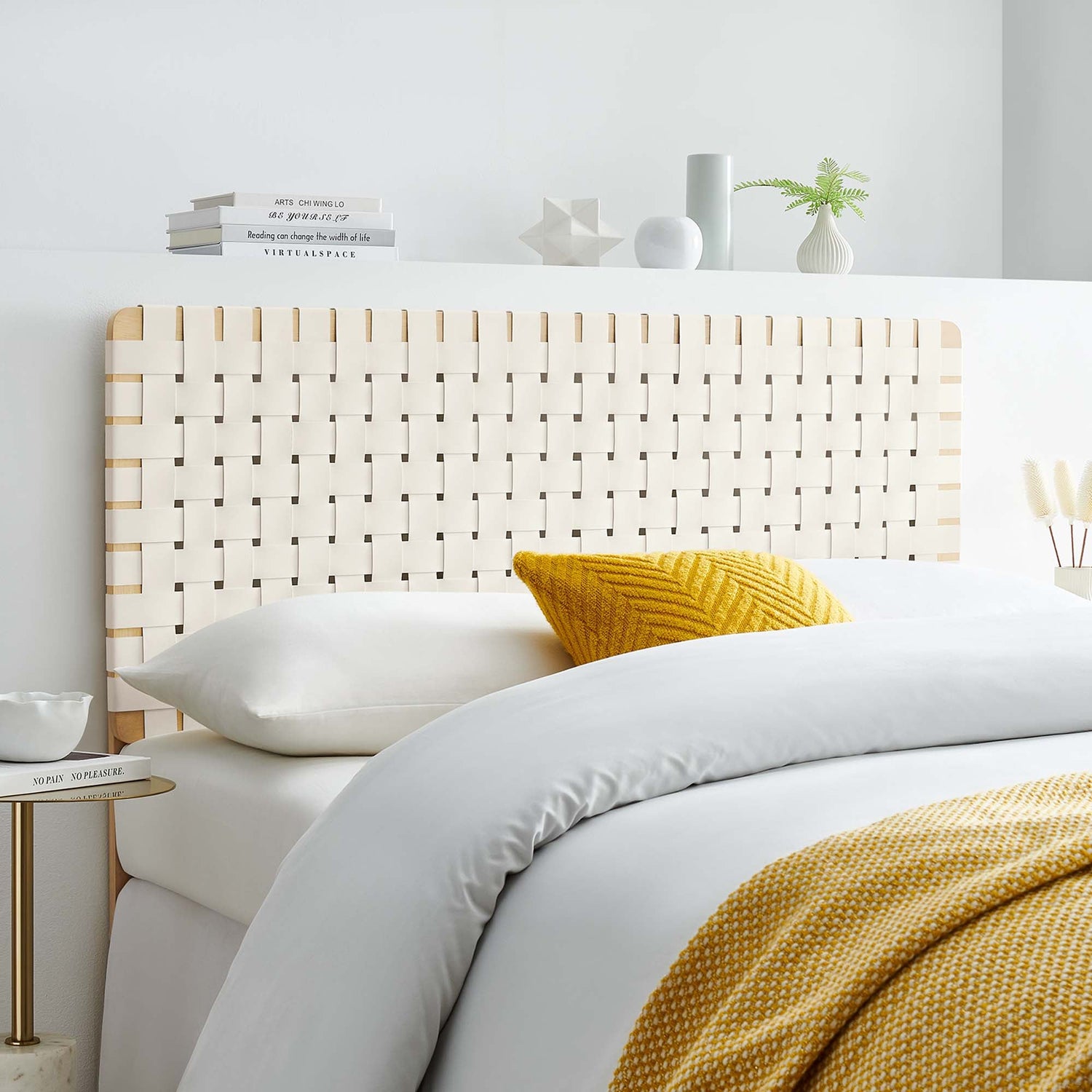 Sparta Woven Vegan Leather Headboard by Modway