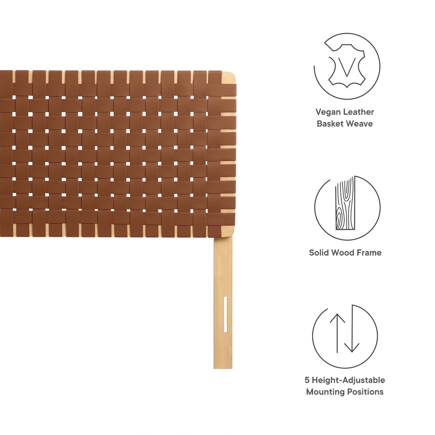 Sparta Woven Vegan Leather Headboard by Modway