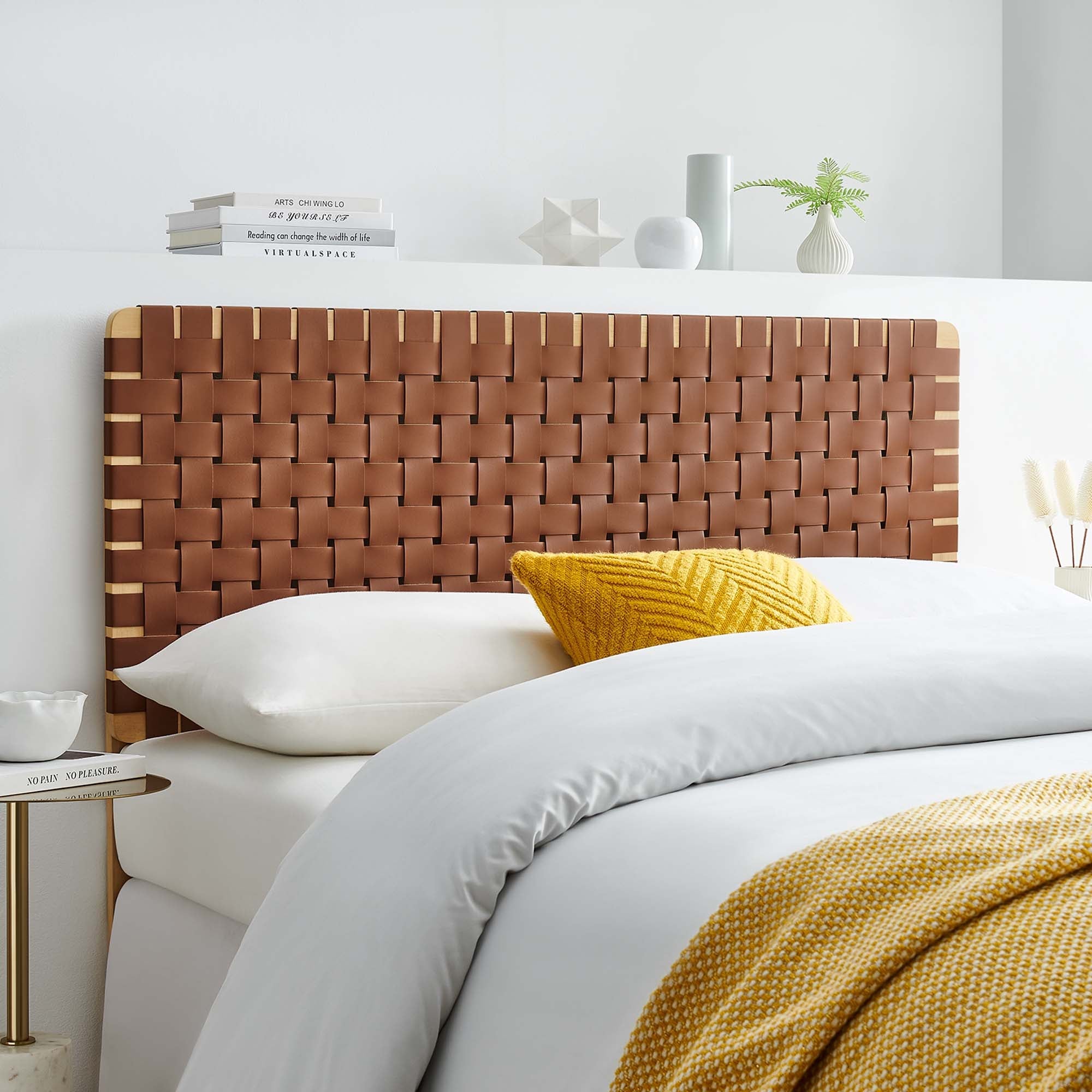 Sparta Woven Vegan Leather Headboard by Modway