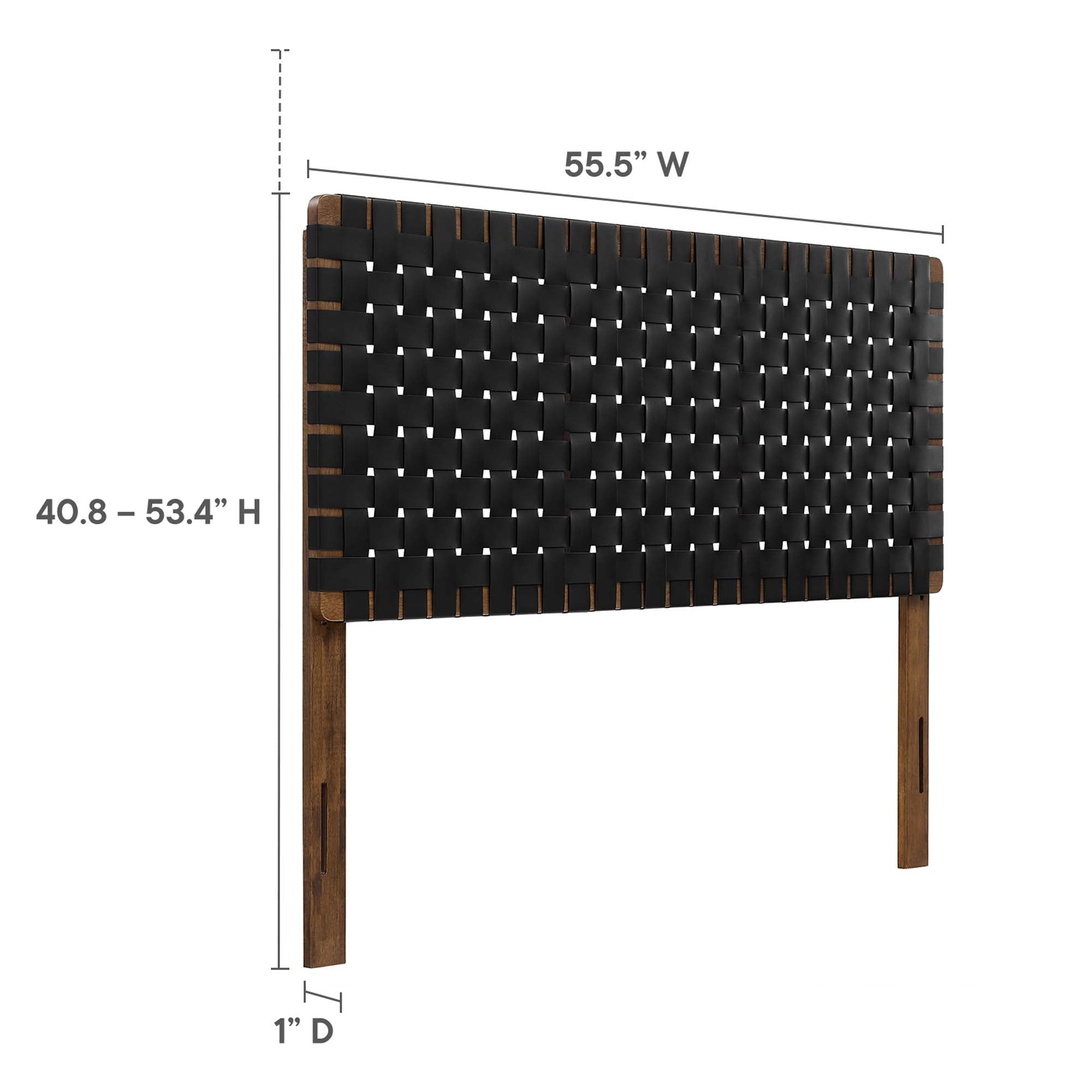 Sparta Woven Vegan Leather Headboard by Modway
