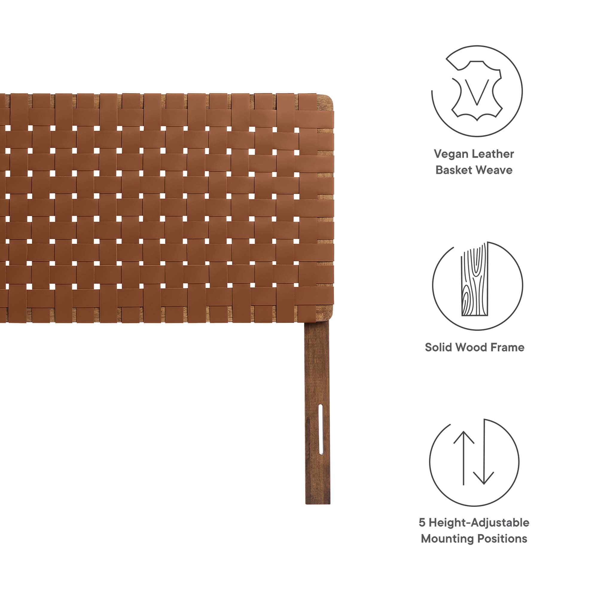 Sparta Woven Vegan Leather Headboard by Modway