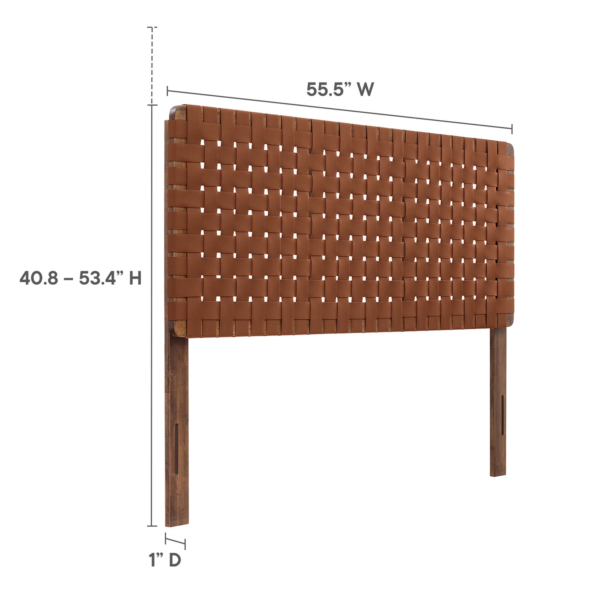 Sparta Woven Vegan Leather Headboard by Modway