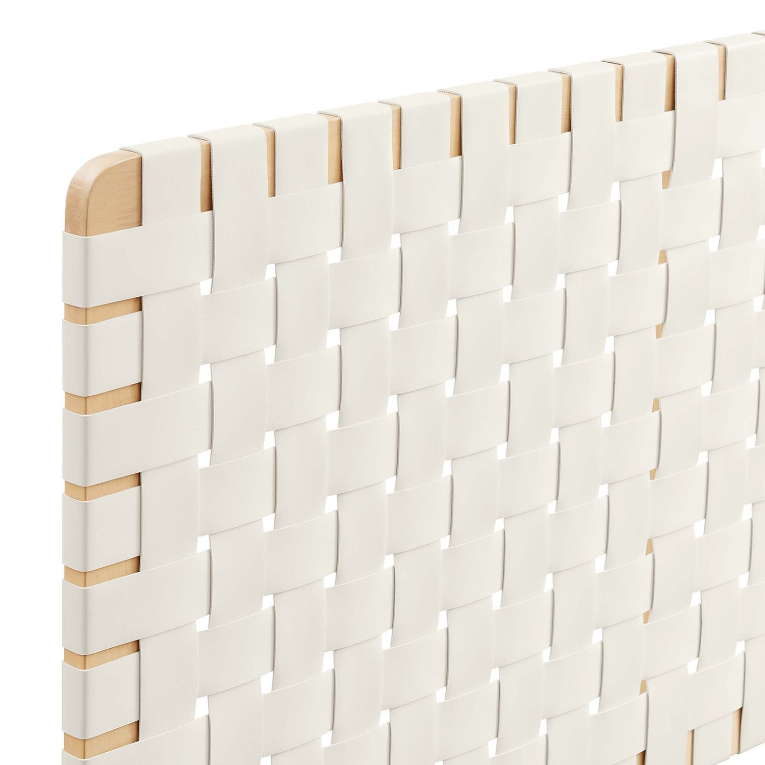 Sparta Woven Wall-Mount Vegan Leather Headboard by Modway