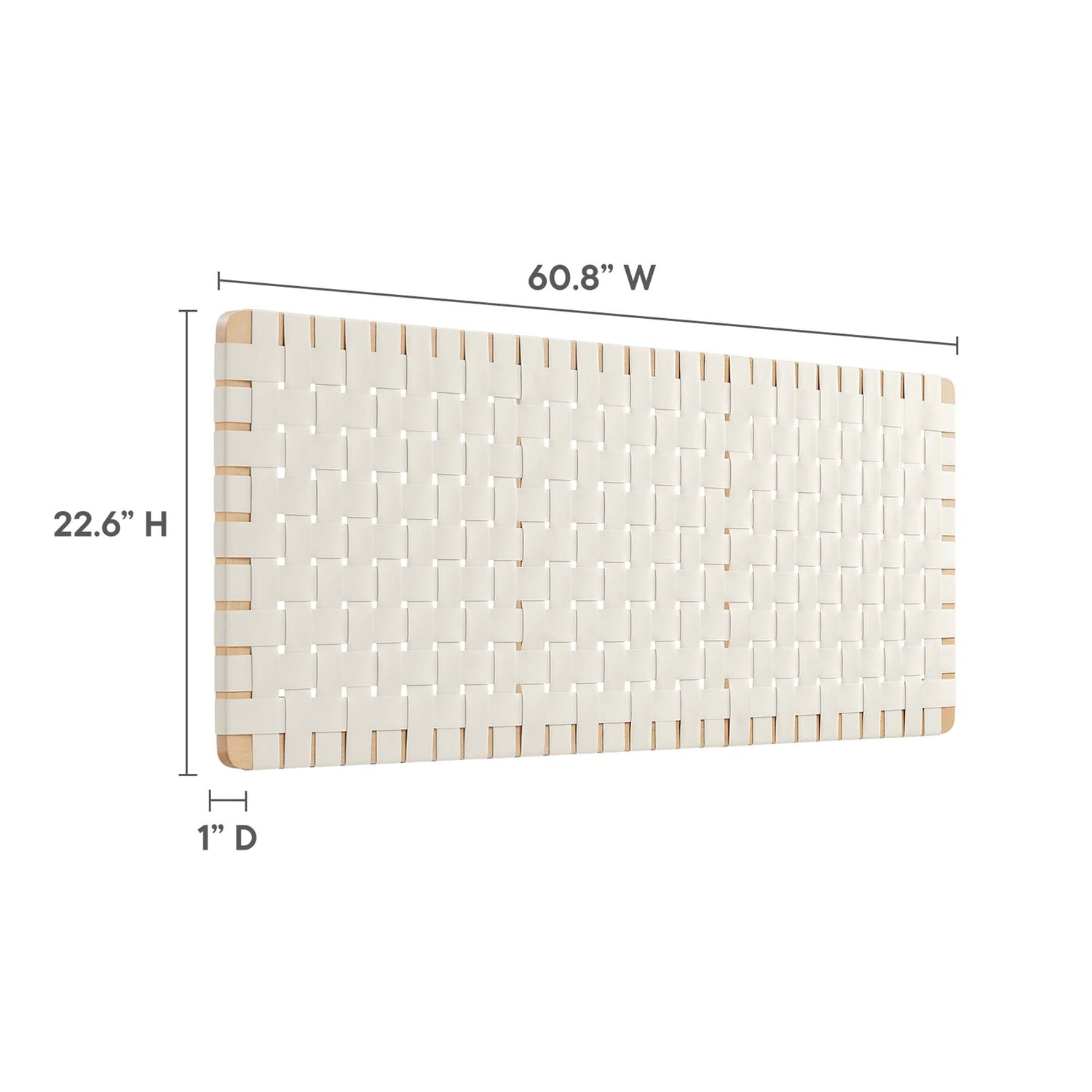 Sparta Woven Wall-Mount Vegan Leather Headboard by Modway