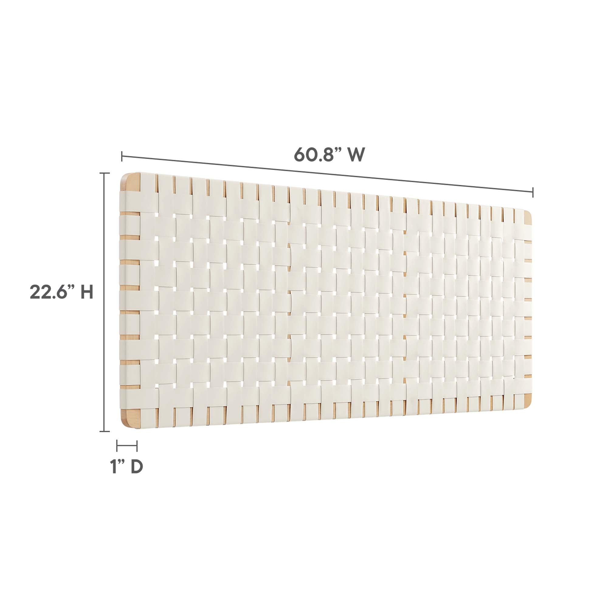 Sparta Woven Wall-Mount Vegan Leather Headboard by Modway