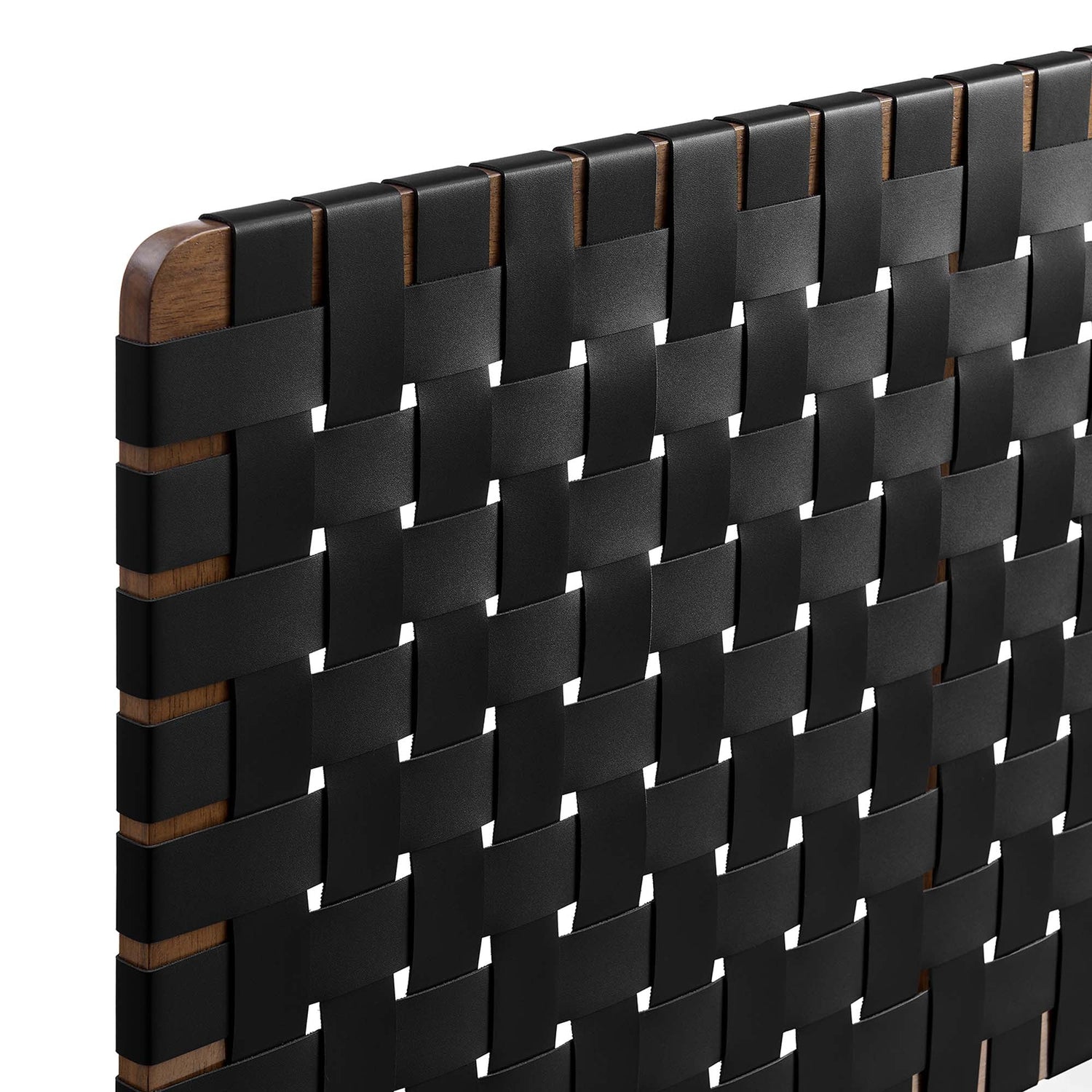 Sparta Woven Wall-Mount Vegan Leather Headboard by Modway