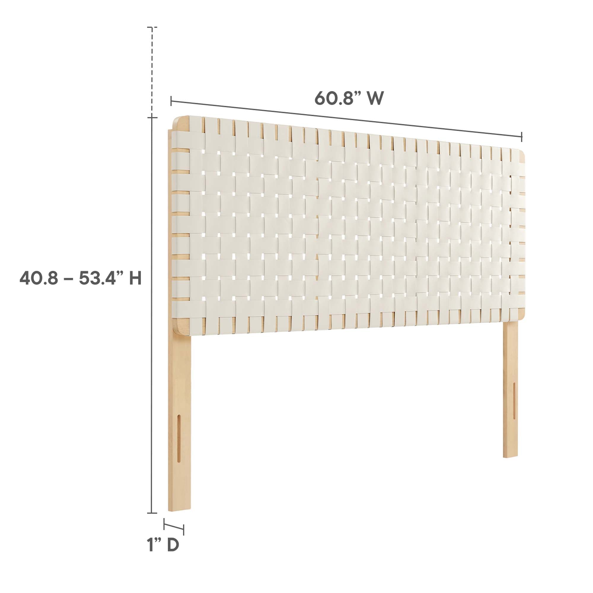 Sparta Woven Vegan Leather Headboard by Modway