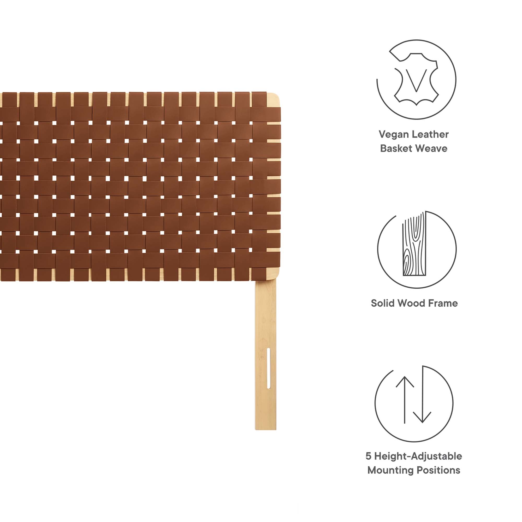 Sparta Woven Vegan Leather Headboard by Modway