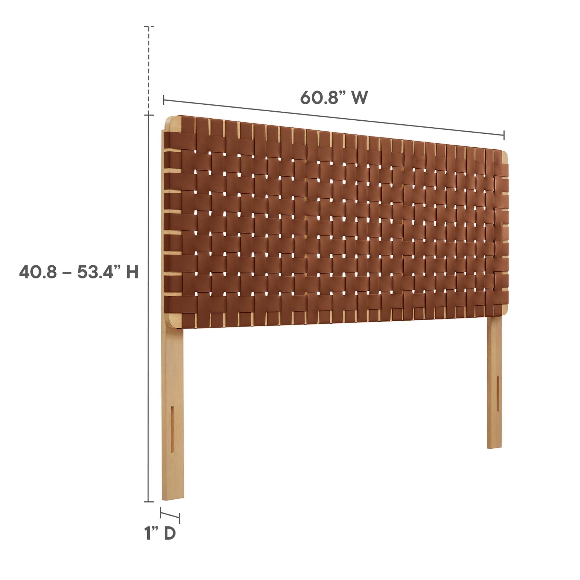 Sparta Woven Vegan Leather Headboard by Modway