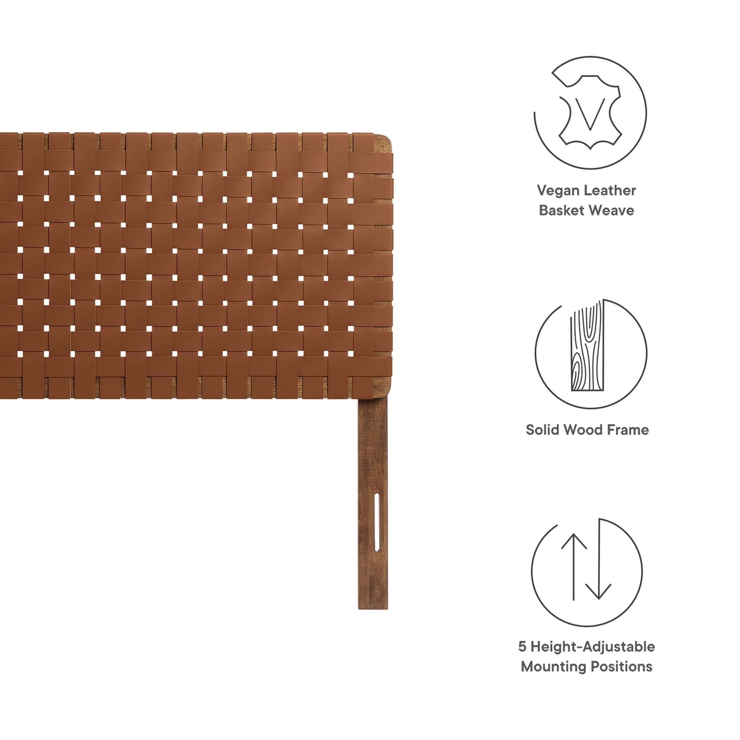 Sparta Woven Vegan Leather Headboard by Modway