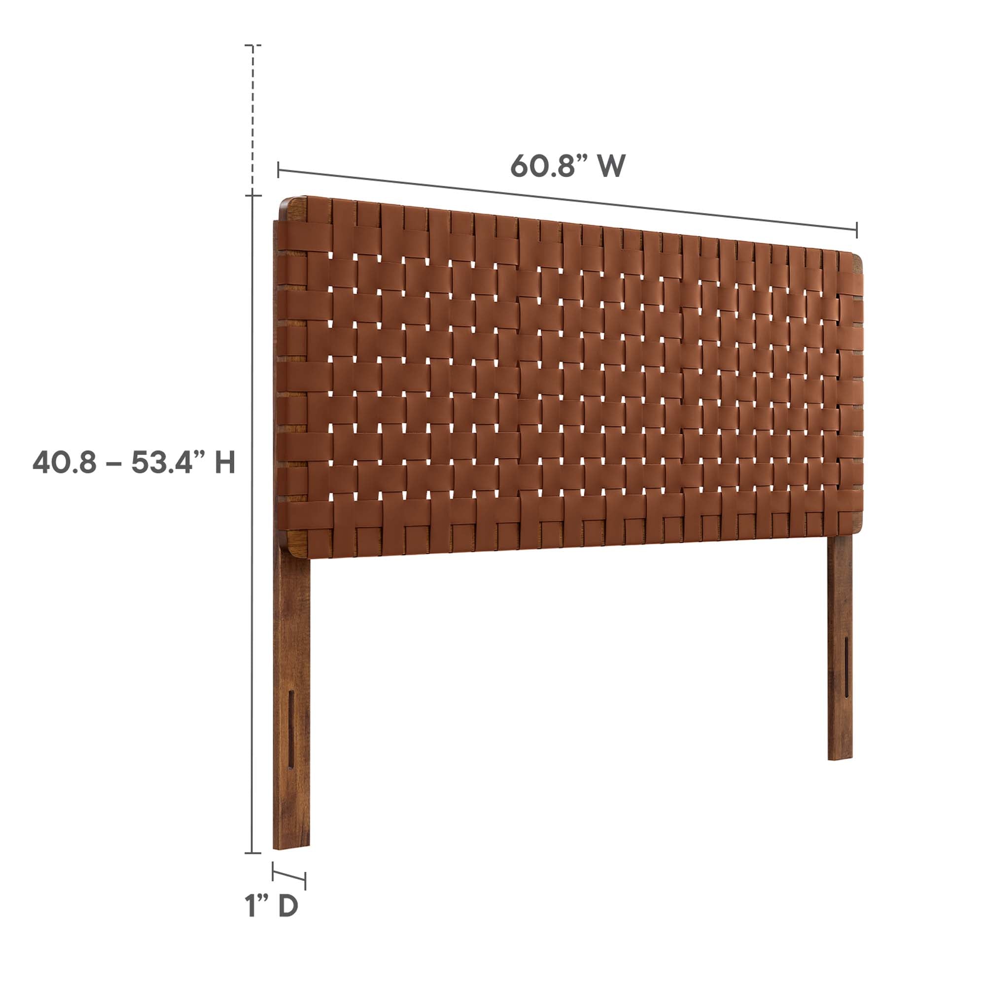 Sparta Woven Vegan Leather Headboard by Modway