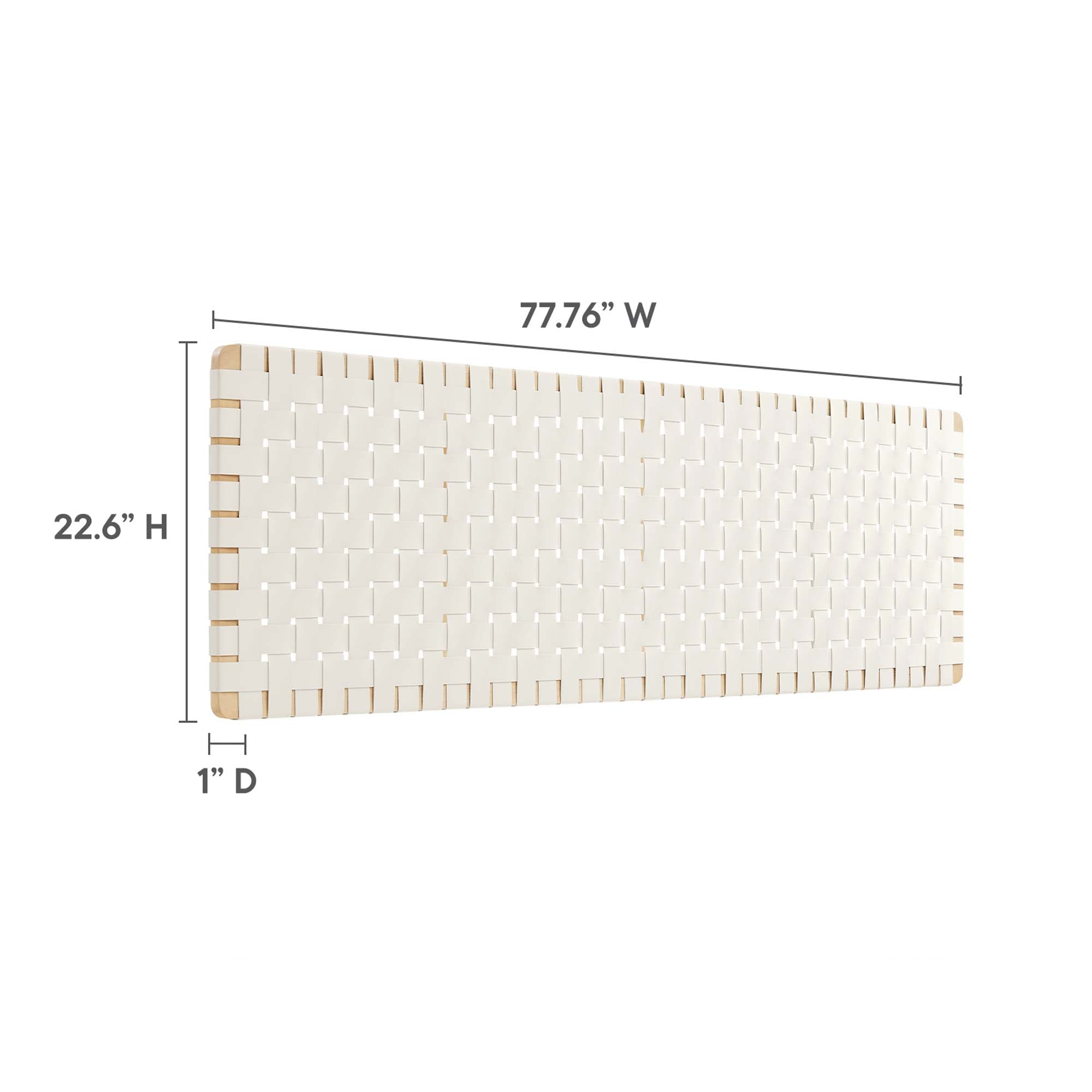 Sparta Woven Wall-Mount Vegan Leather Headboard by Modway