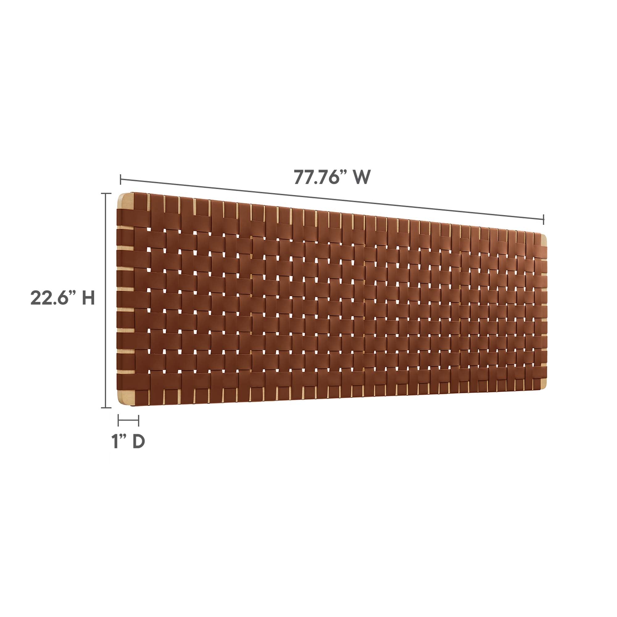Sparta Woven Wall-Mount Vegan Leather Headboard by Modway