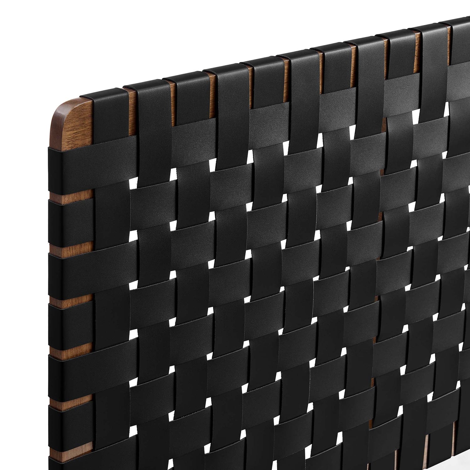 Sparta Woven Wall-Mount Vegan Leather Headboard by Modway