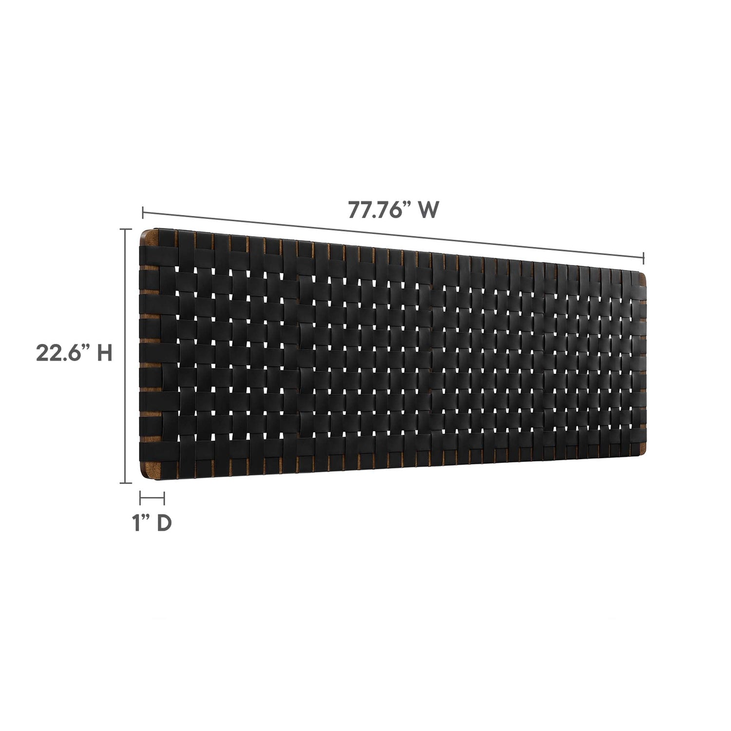 Sparta Woven Wall-Mount Vegan Leather Headboard by Modway