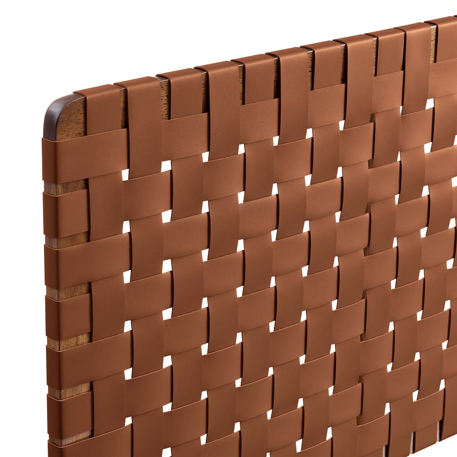 Sparta Woven Wall-Mount Vegan Leather Headboard by Modway