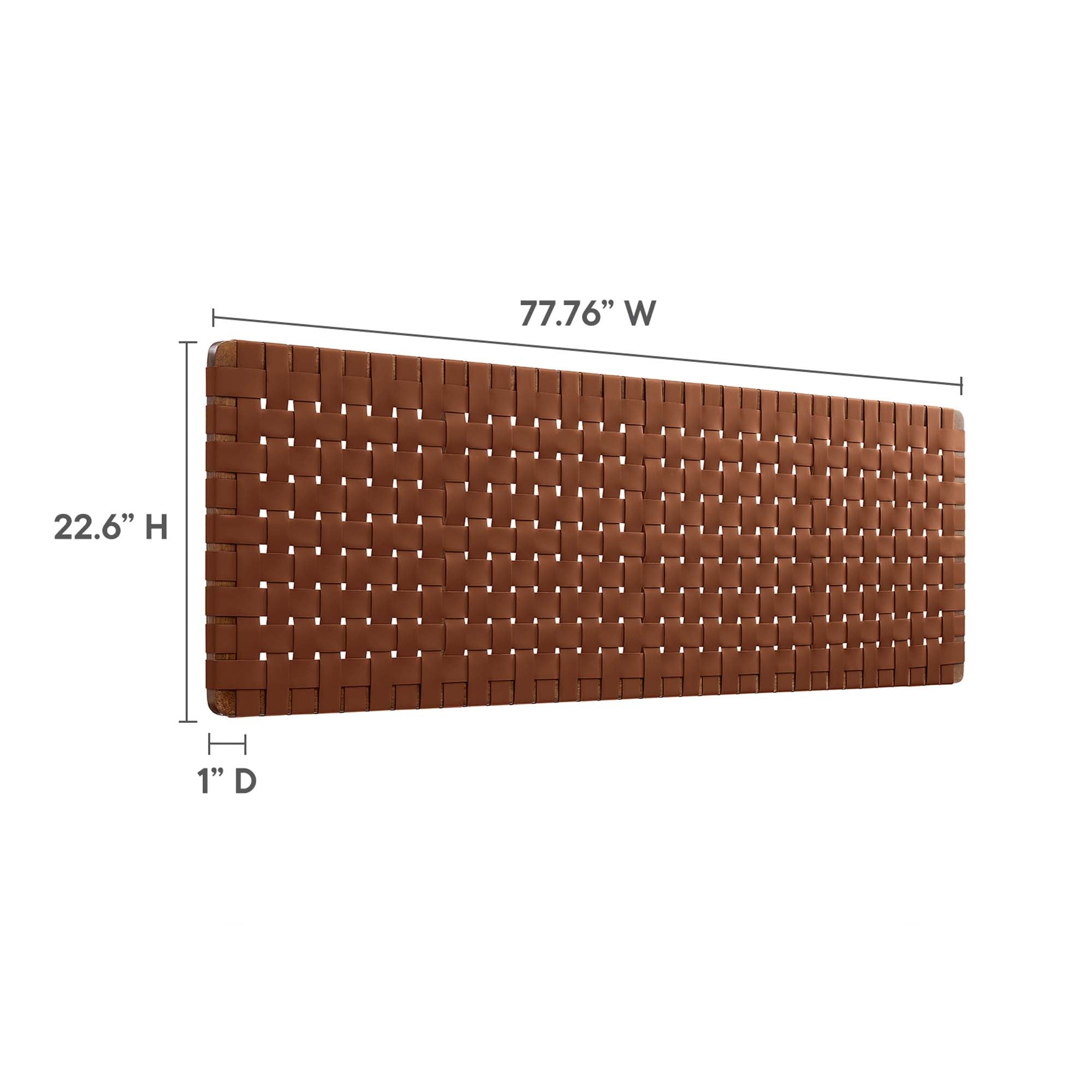 Sparta Woven Wall-Mount Vegan Leather Headboard by Modway