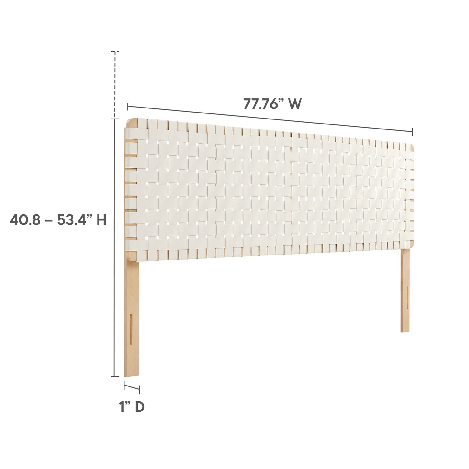 Sparta Woven Vegan Leather Headboard by Modway