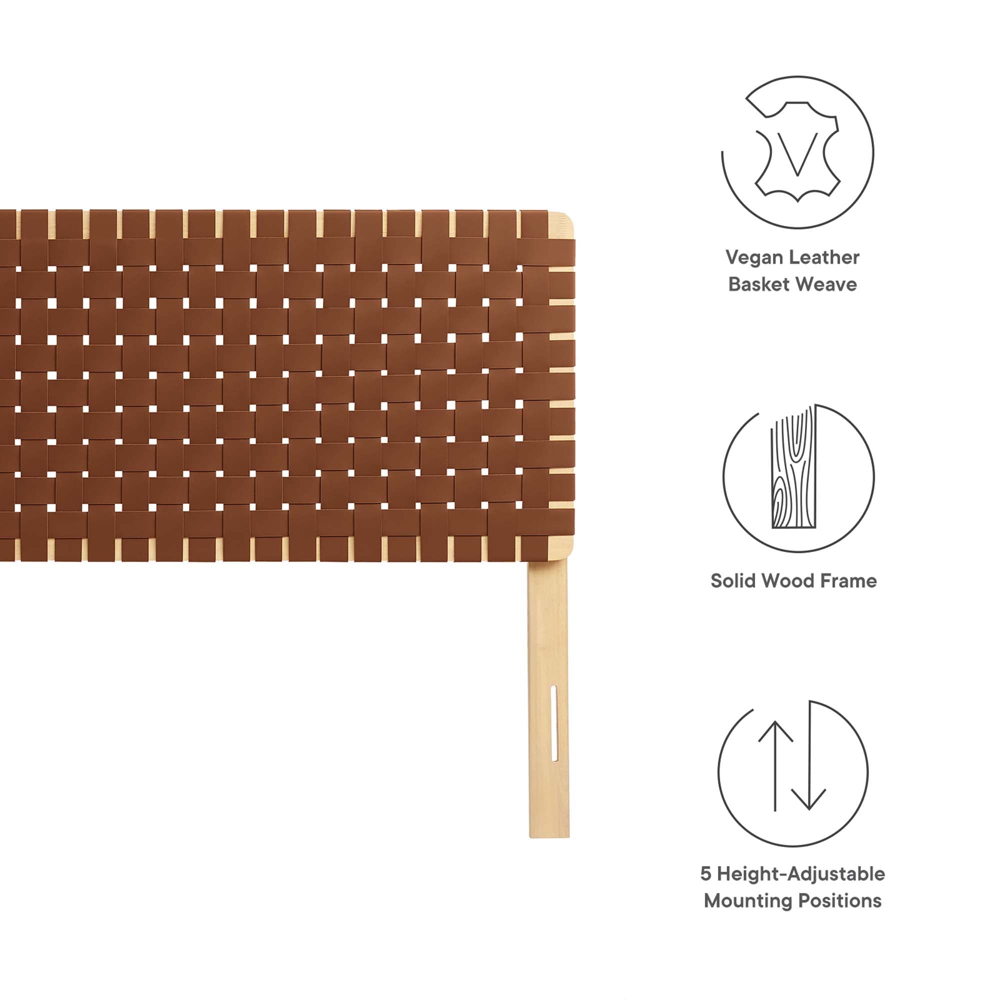 Sparta Woven Vegan Leather Headboard by Modway